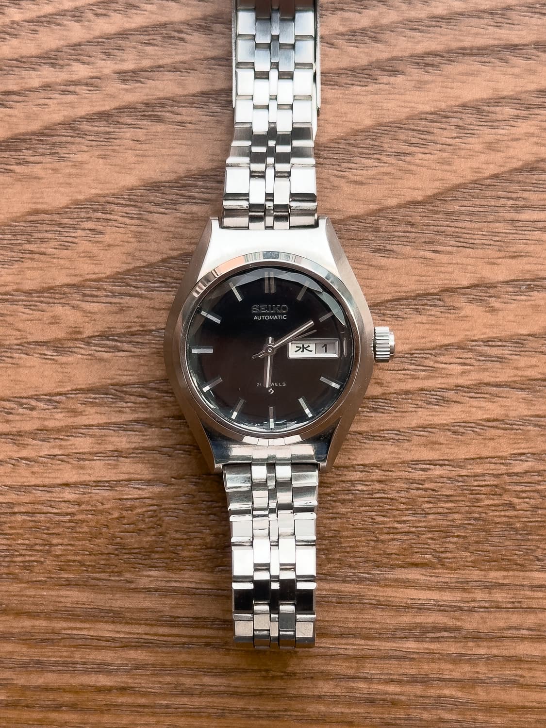 세이코 컷글라스 오토매틱 블랙 데이데이트 (21석) 상품이미지1