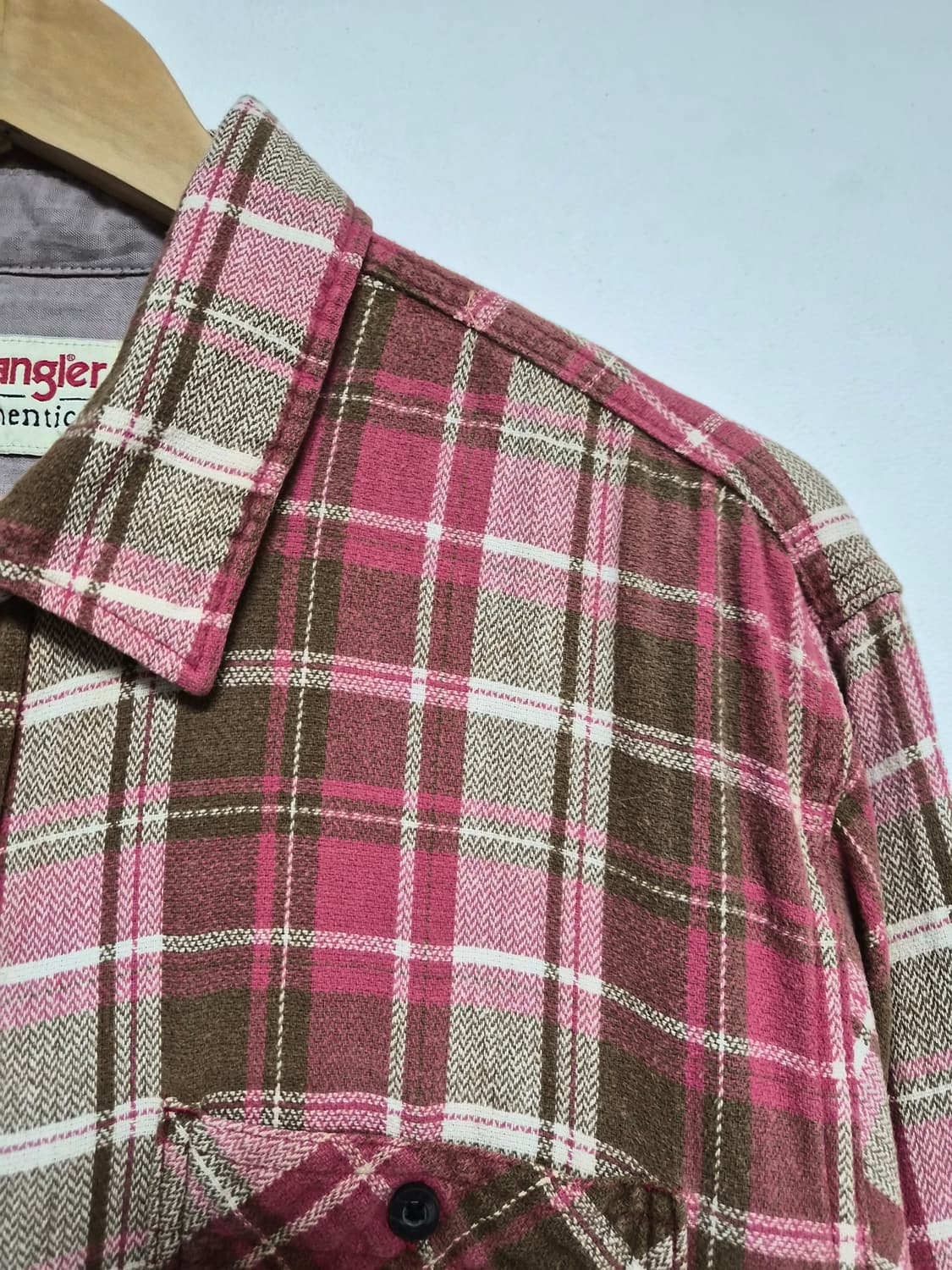 랭글러Wrangler 체크 웨스턴 셔츠 L사이즈 - S314 상품이미지3