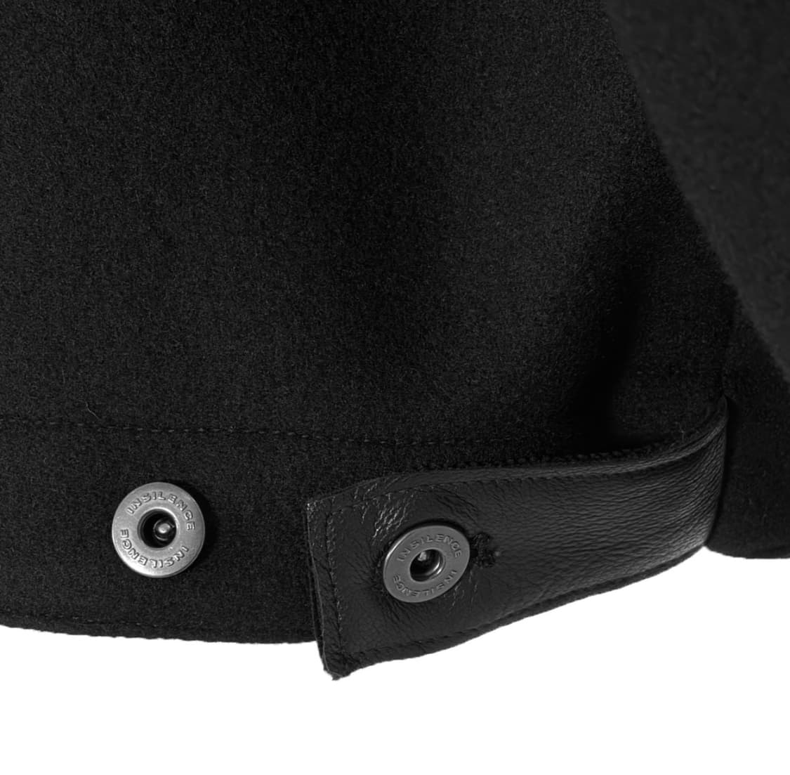 [S] 인사일런스 남성 레더 카라 패치 울 워크 트러커 자켓 블랙 상품이미지7