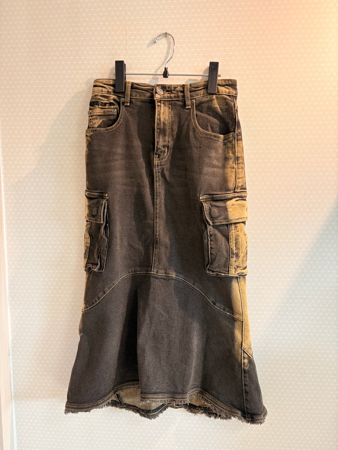 프렌다 디자인 컴퍼니 카고 데님 머메이드 롱스커트 상품이미지2