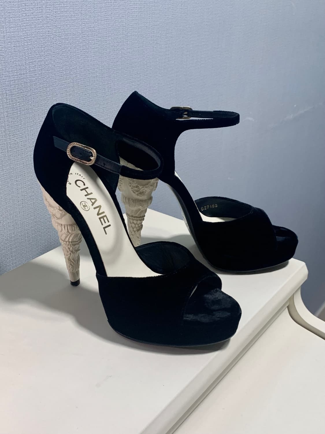 (런웨이 피스) 샤넬 웨딩케이크 메리제인 힐 상품이미지3