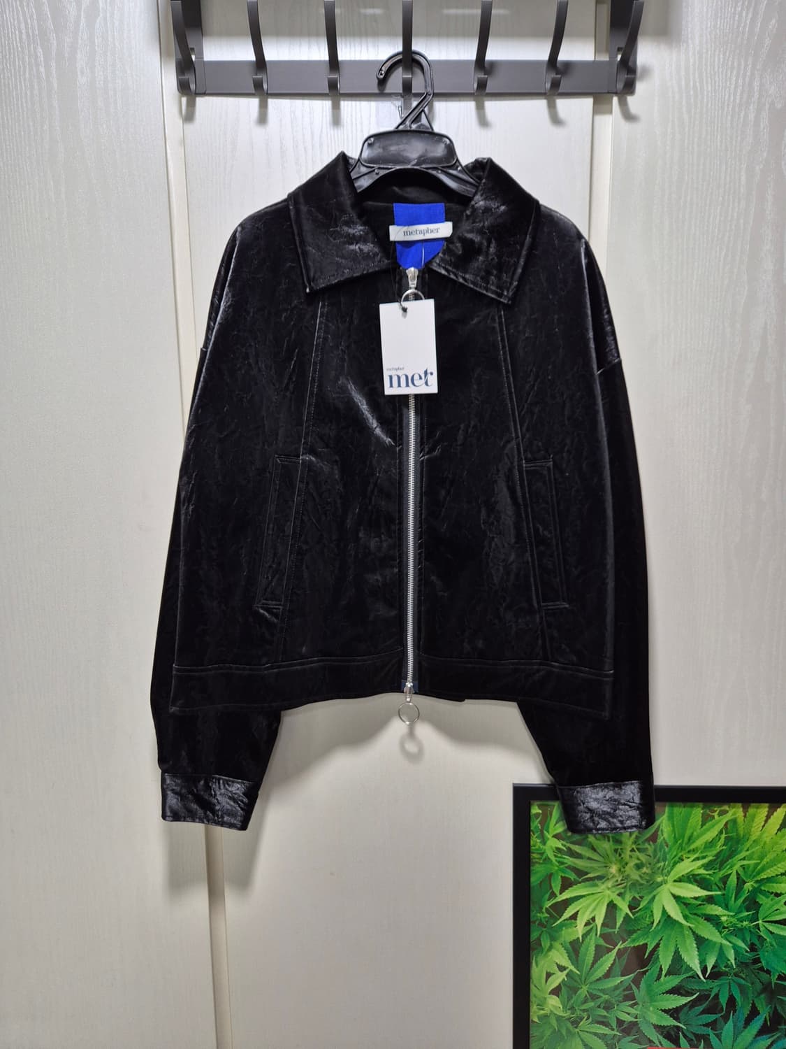 (타임세일)(새상품)metapher 크랙레더 재킷 아이보리 상품이미지1