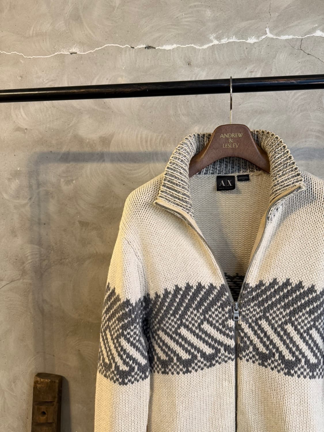 아르마니 익스체인지 짚업 가디건 슬림100 상품이미지2