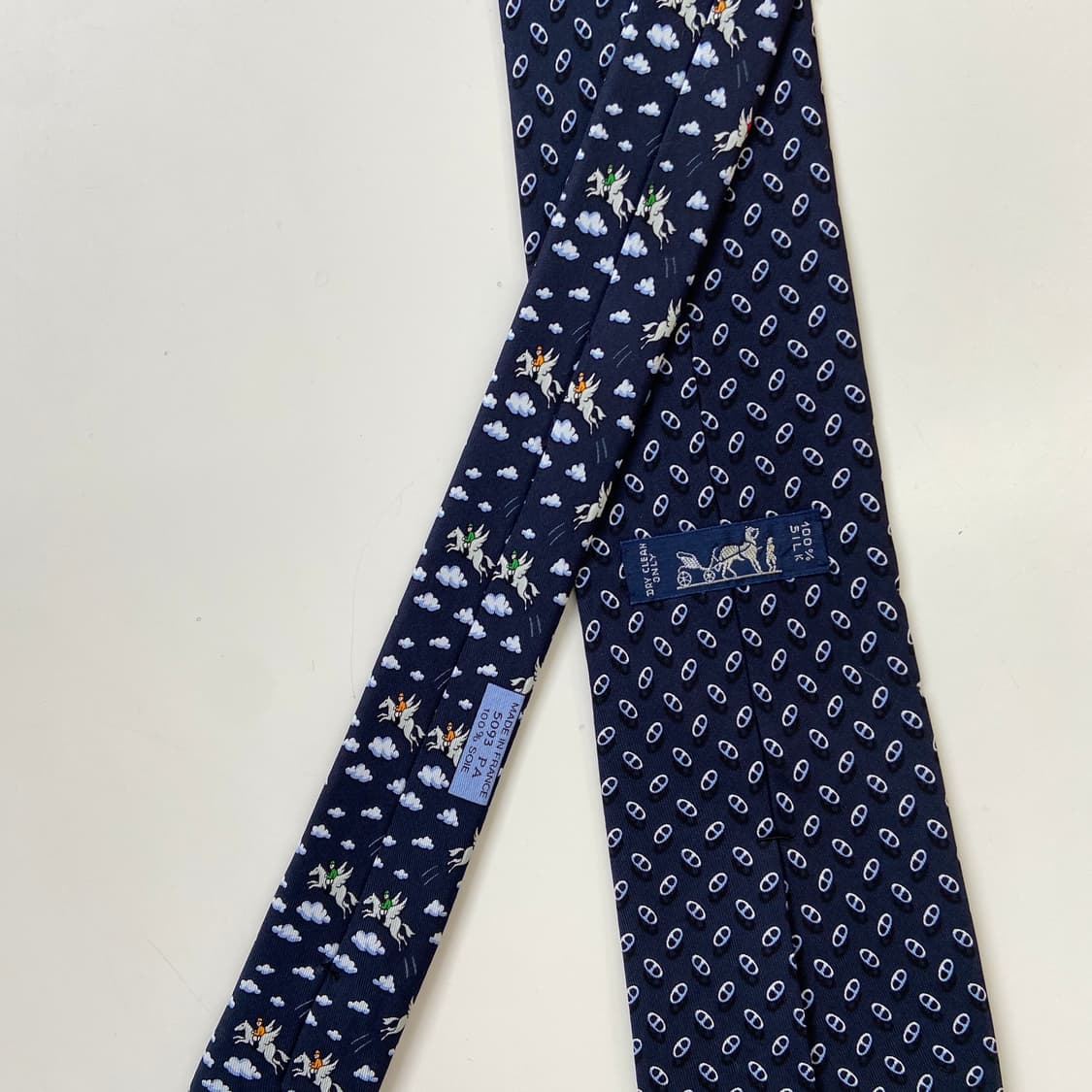 에르메스 기하학 모노그램 넥타이 정품 명품(HERMES) 8.7cm 상품이미지5