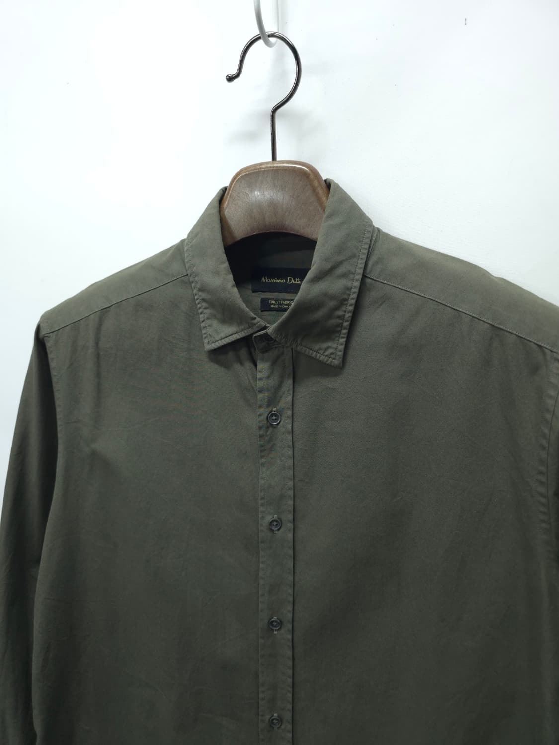 ​마시모두띠 남성용 이탈리안패브릭 카키 셔츠 (100) 상품이미지3
