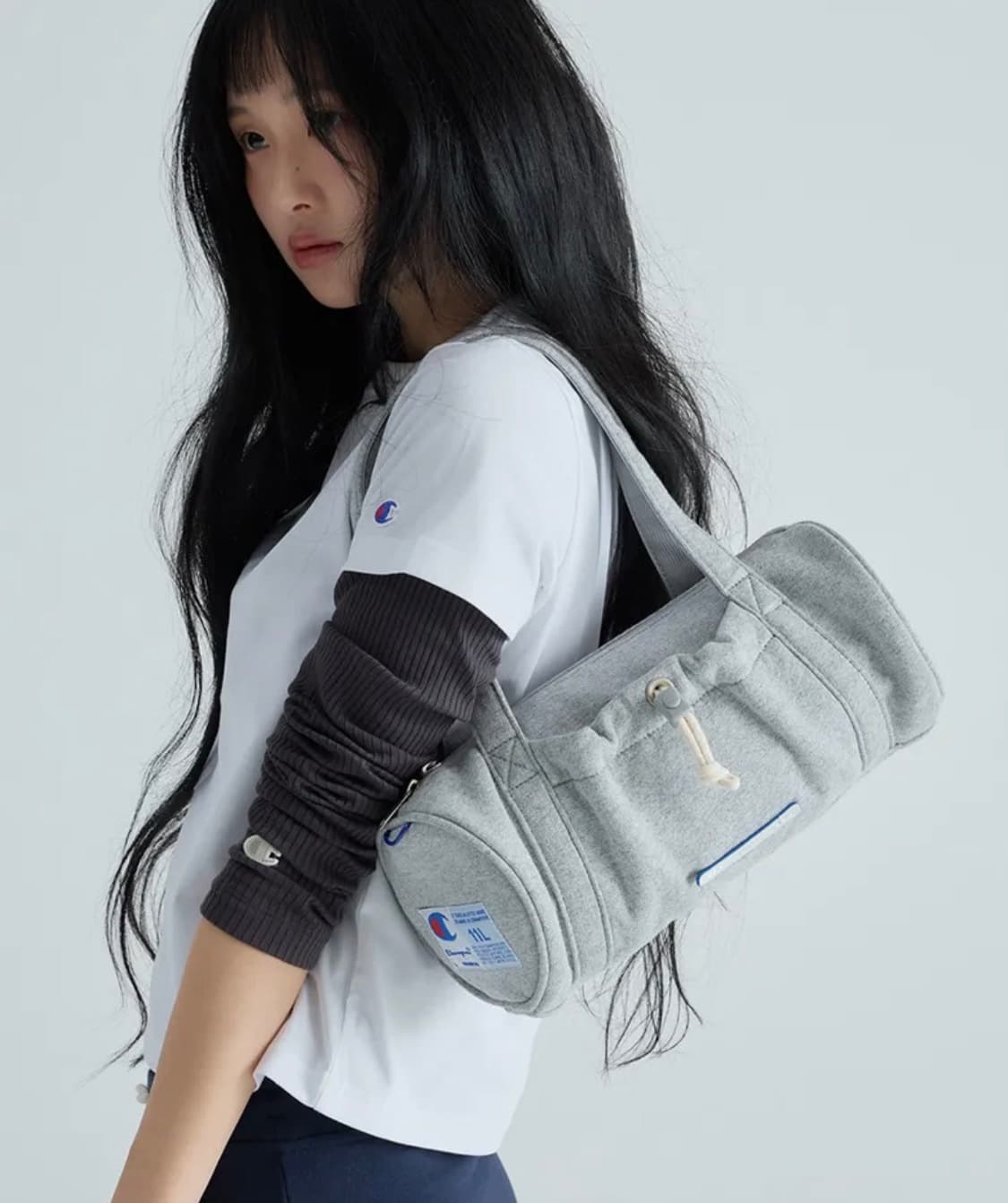 (택O) (새상품) 챔피온 x 로우로우 미니 토트백 (그레이) 상품이미지1