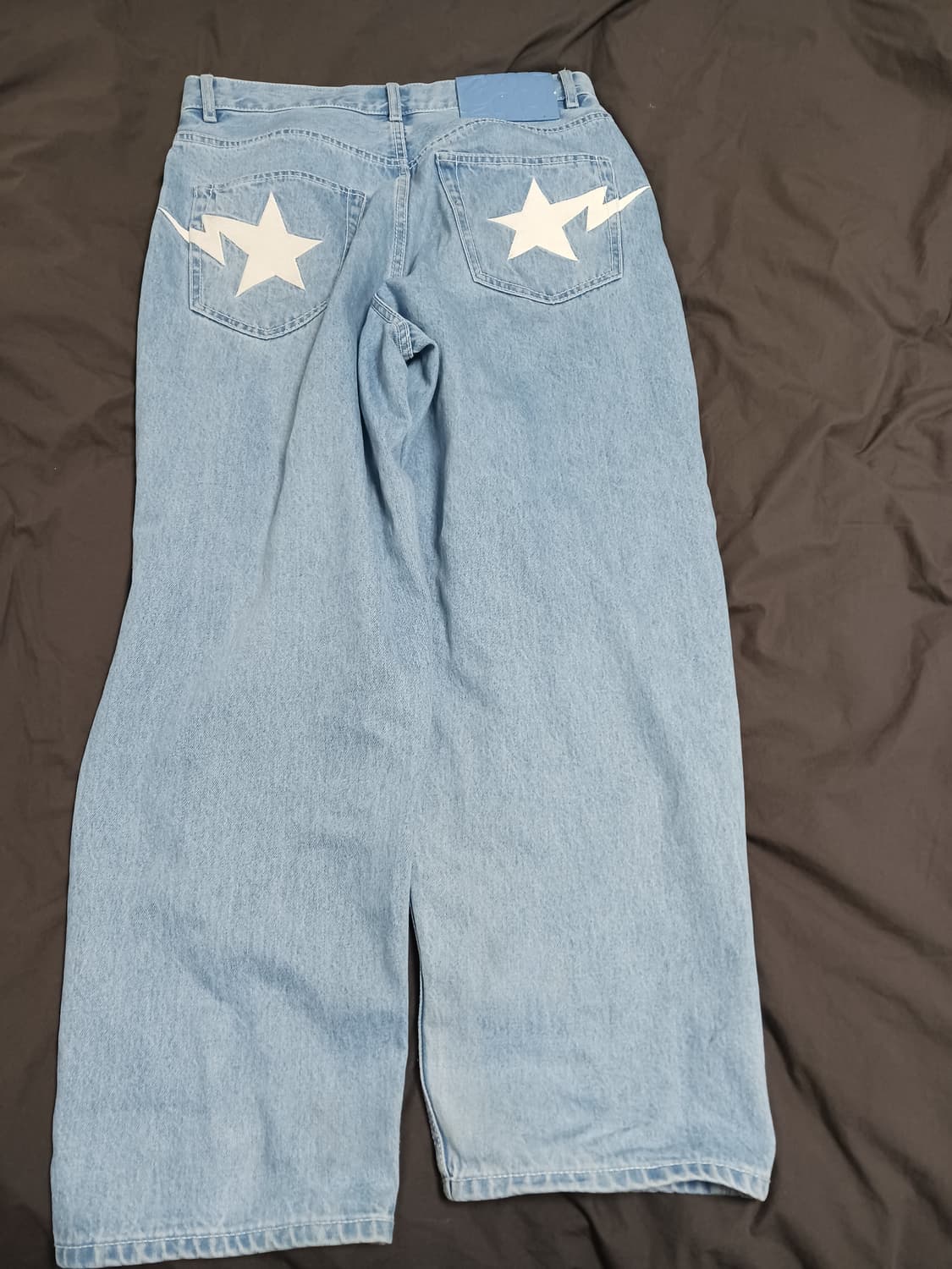 정품 베이프 스타패치 바지 데님팬츠 배기바지 상품이미지1