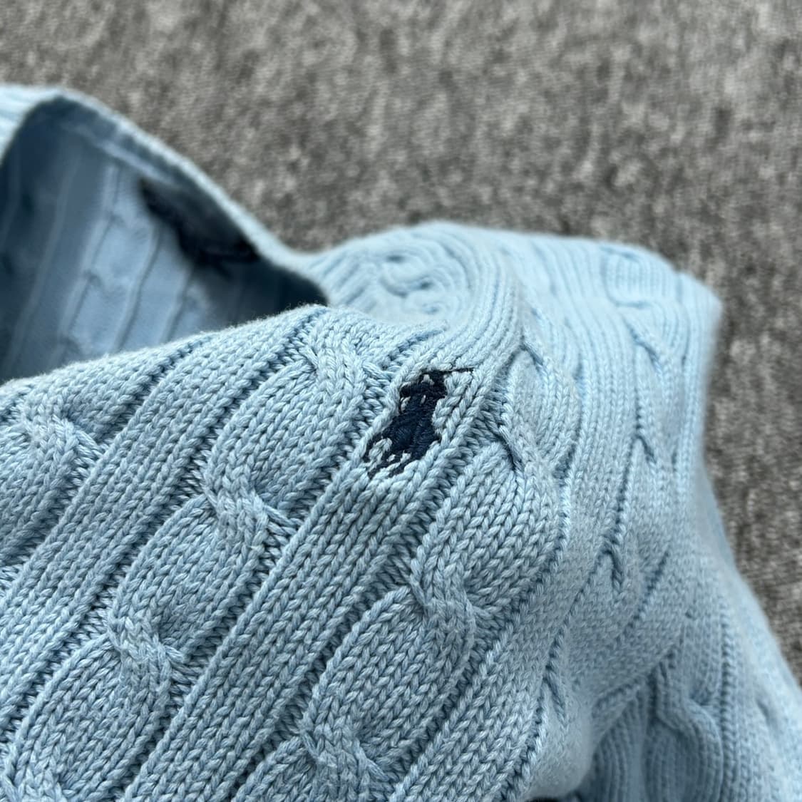 폴로 랄프로렌 스포츠 스카이블루 코튼 브이넥 니트 상품이미지3