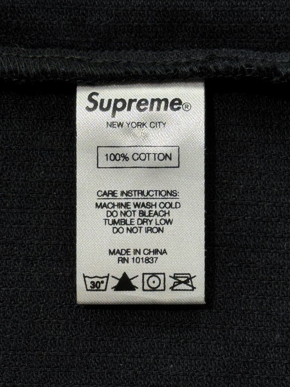 슈프림 코듀로이 베이스볼 저지 블랙 상품이미지5