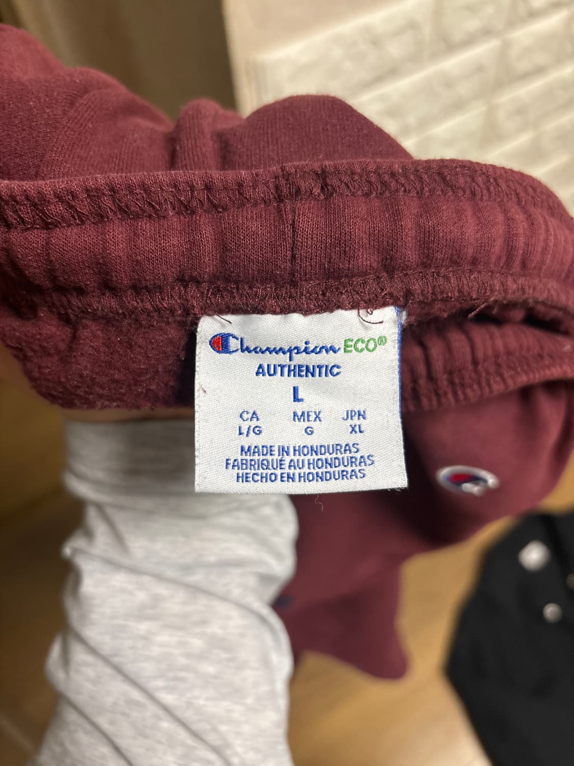 챔피온 올드스쿨 버건디 조거팬츠 상품이미지2