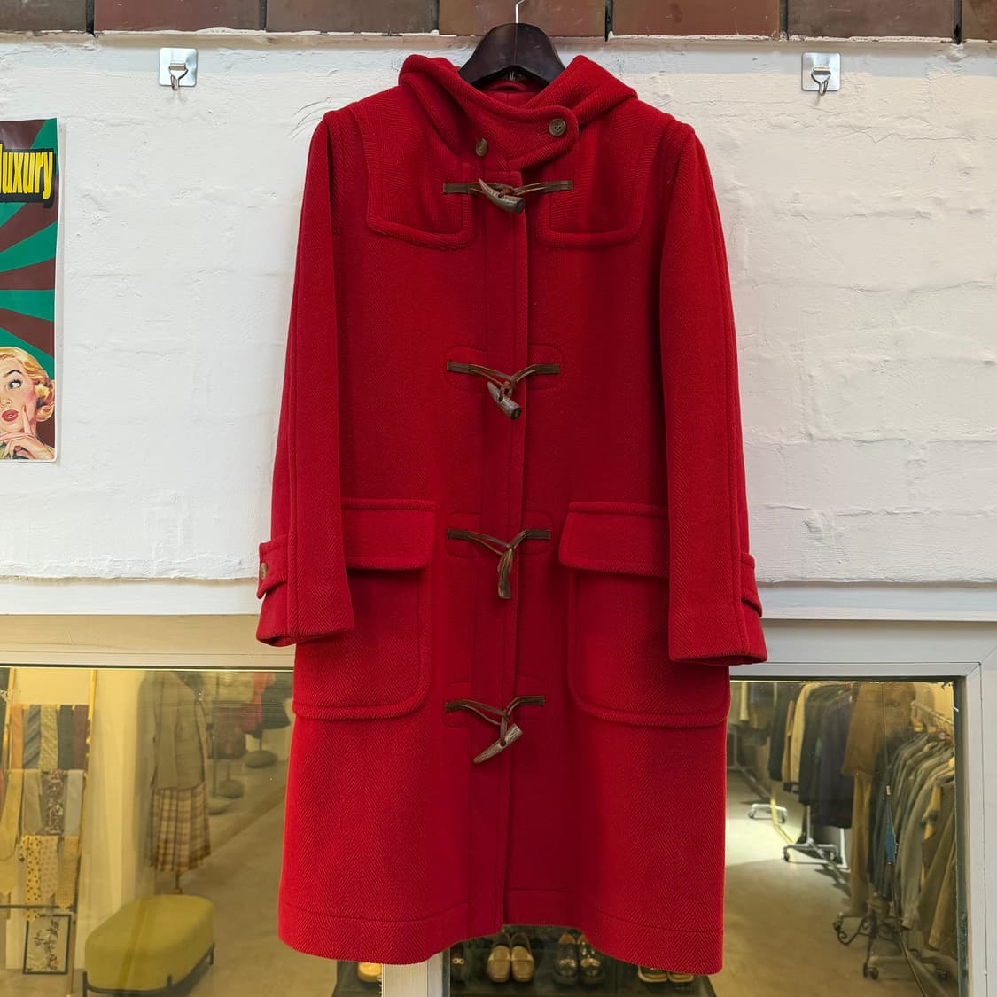 Old England 영국제 레드 울 더플 코트 상품이미지1