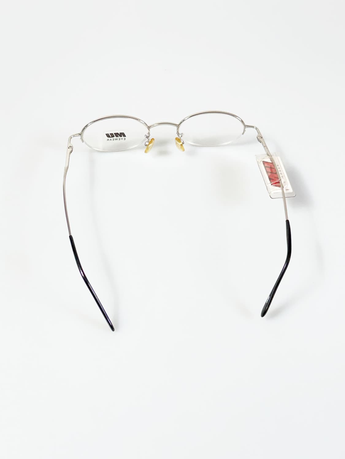 90s MU EYEWEAR 실버 반무테 라운드 빈티지 안경 상품이미지5