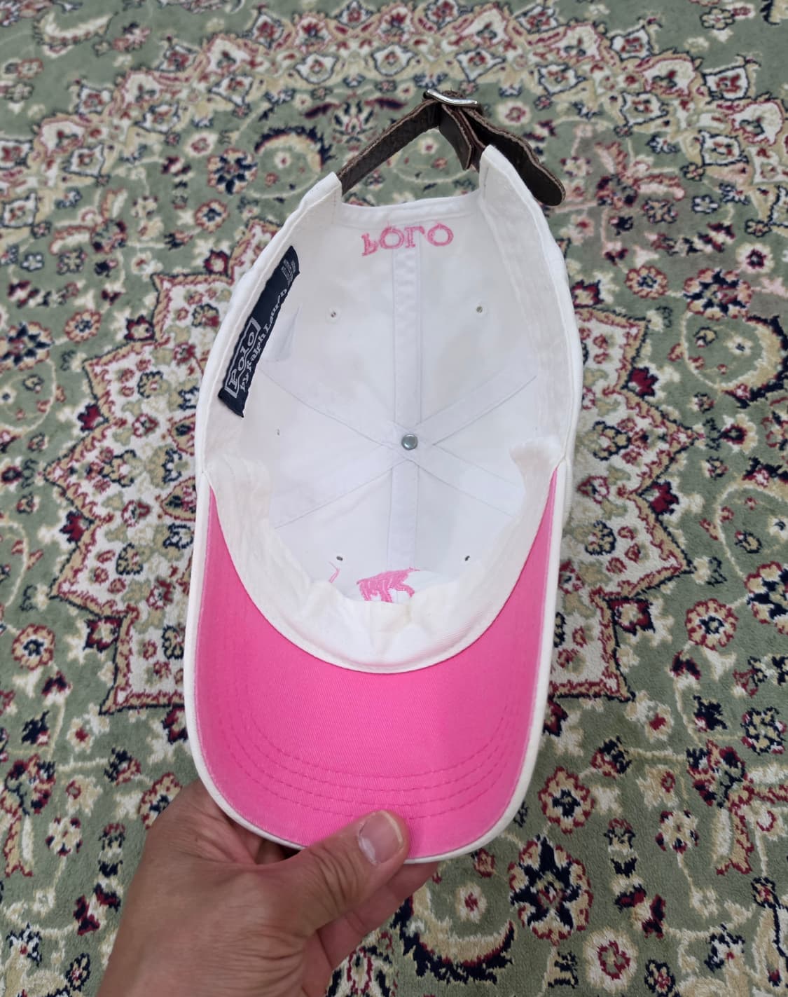 [최종할인] 00' 올드폴로 핑크 빅포니 볼캡 free 상품이미지8