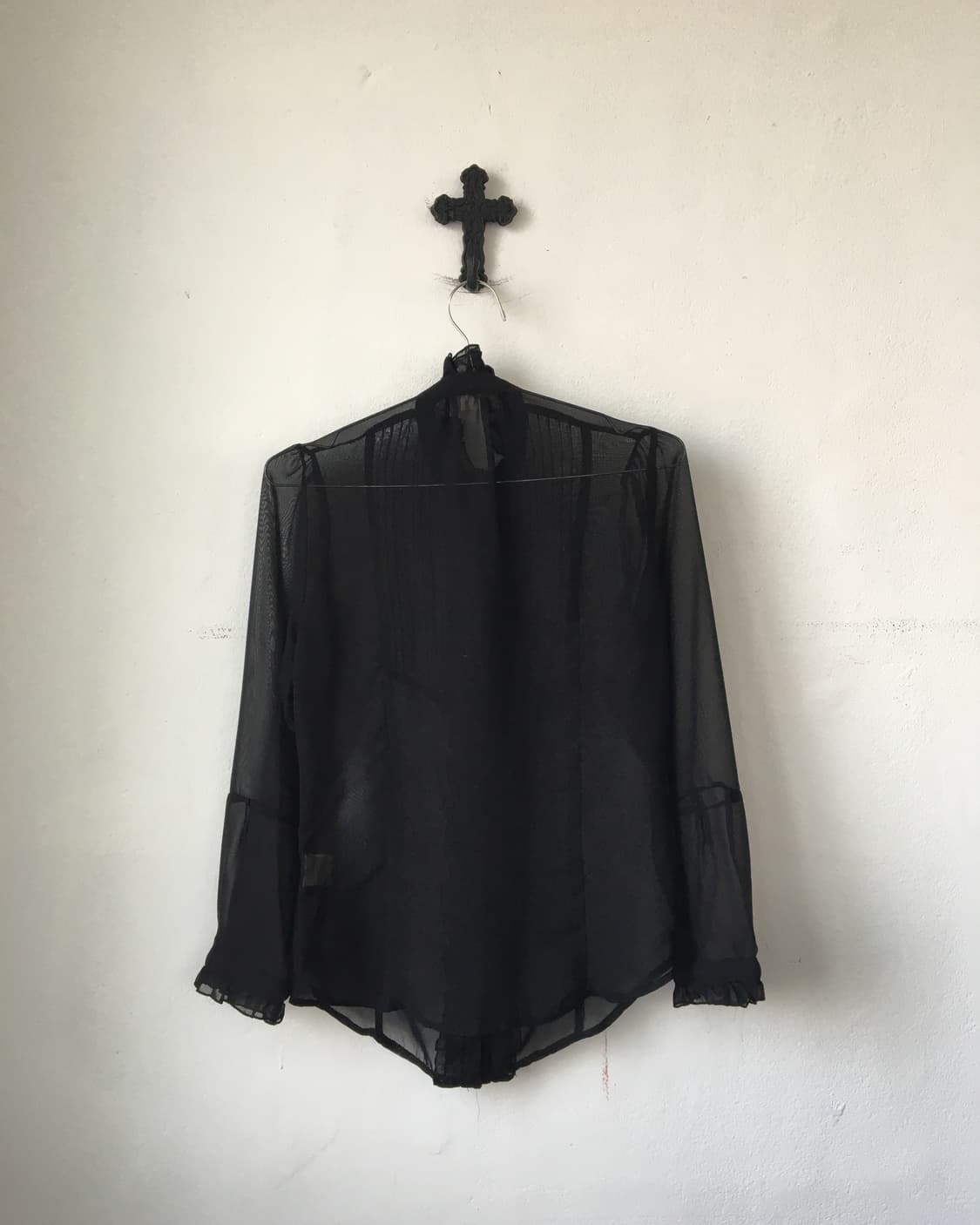 Axes femme frill high neck blouse 상품이미지3