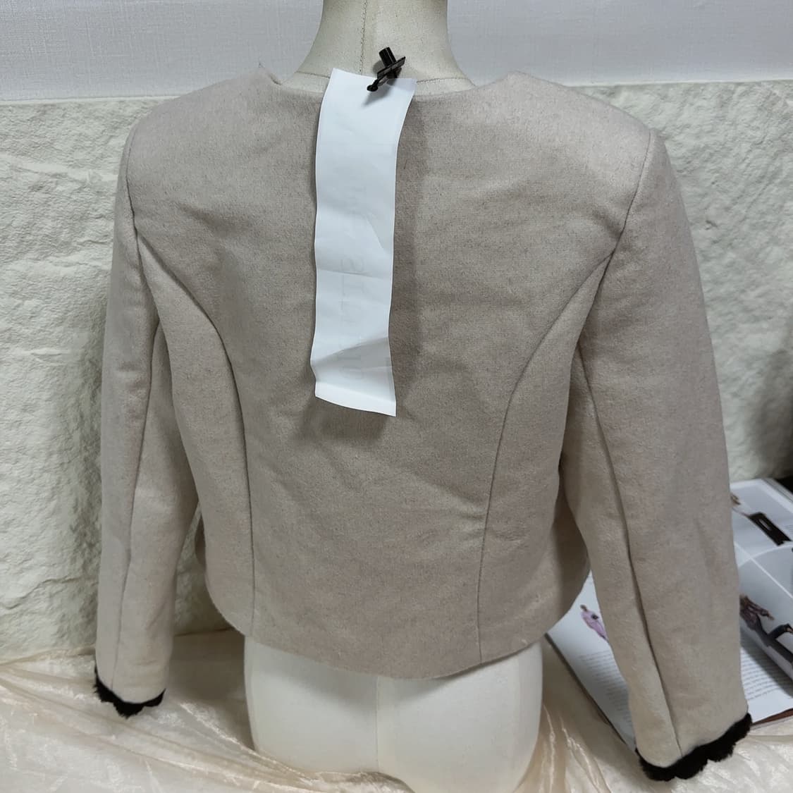 빈티지 트위드 퍼 자켓 상품이미지4