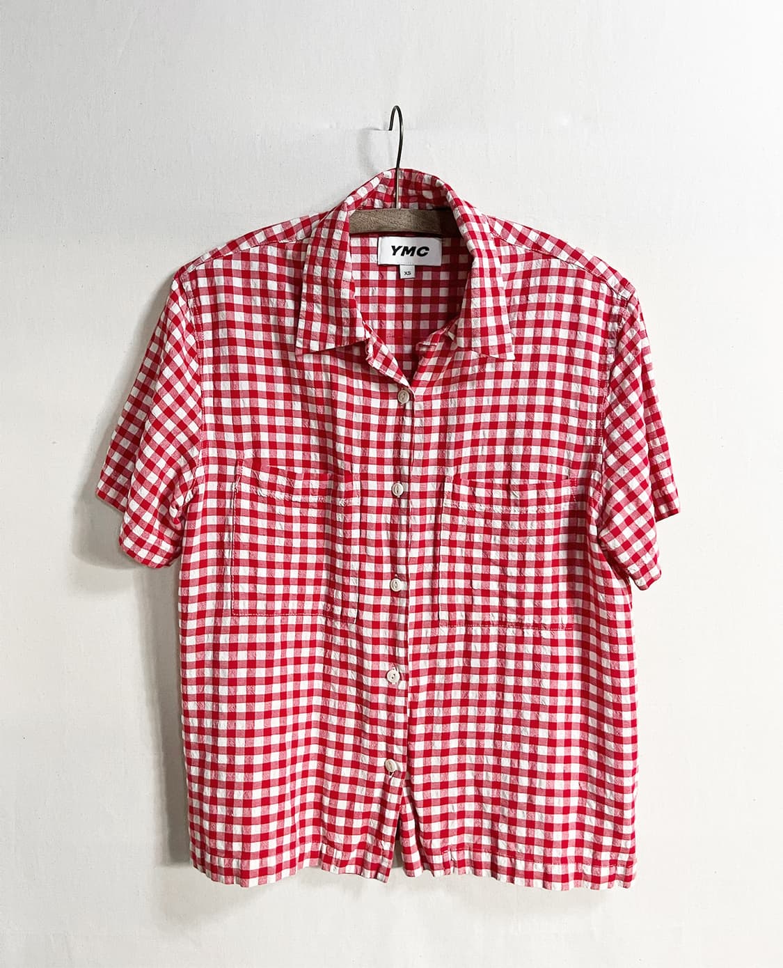 YMC red check shirt 상품이미지5