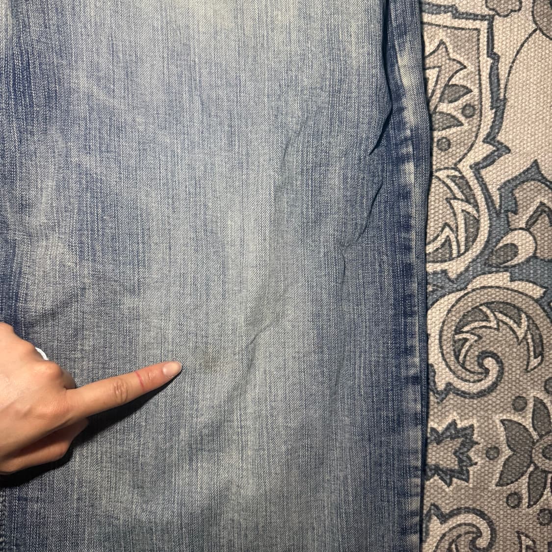 DNSR 데님 워싱 와이드 팬츠 상품이미지2