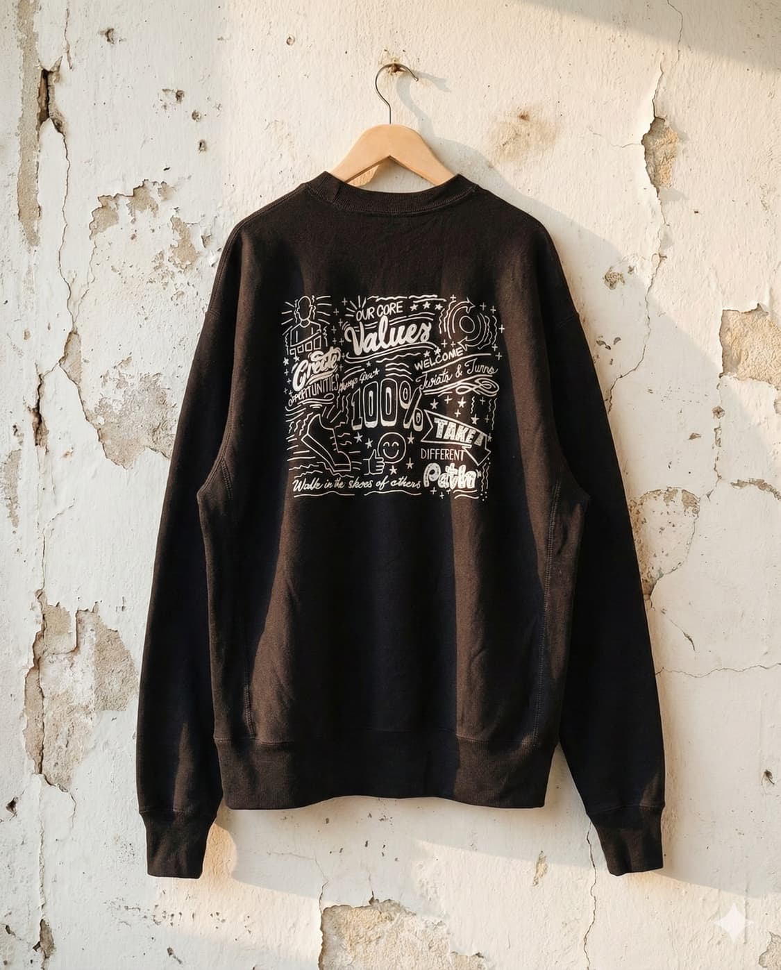 Champion(챔피언) 블랙 스웻셔츠 상품이미지2