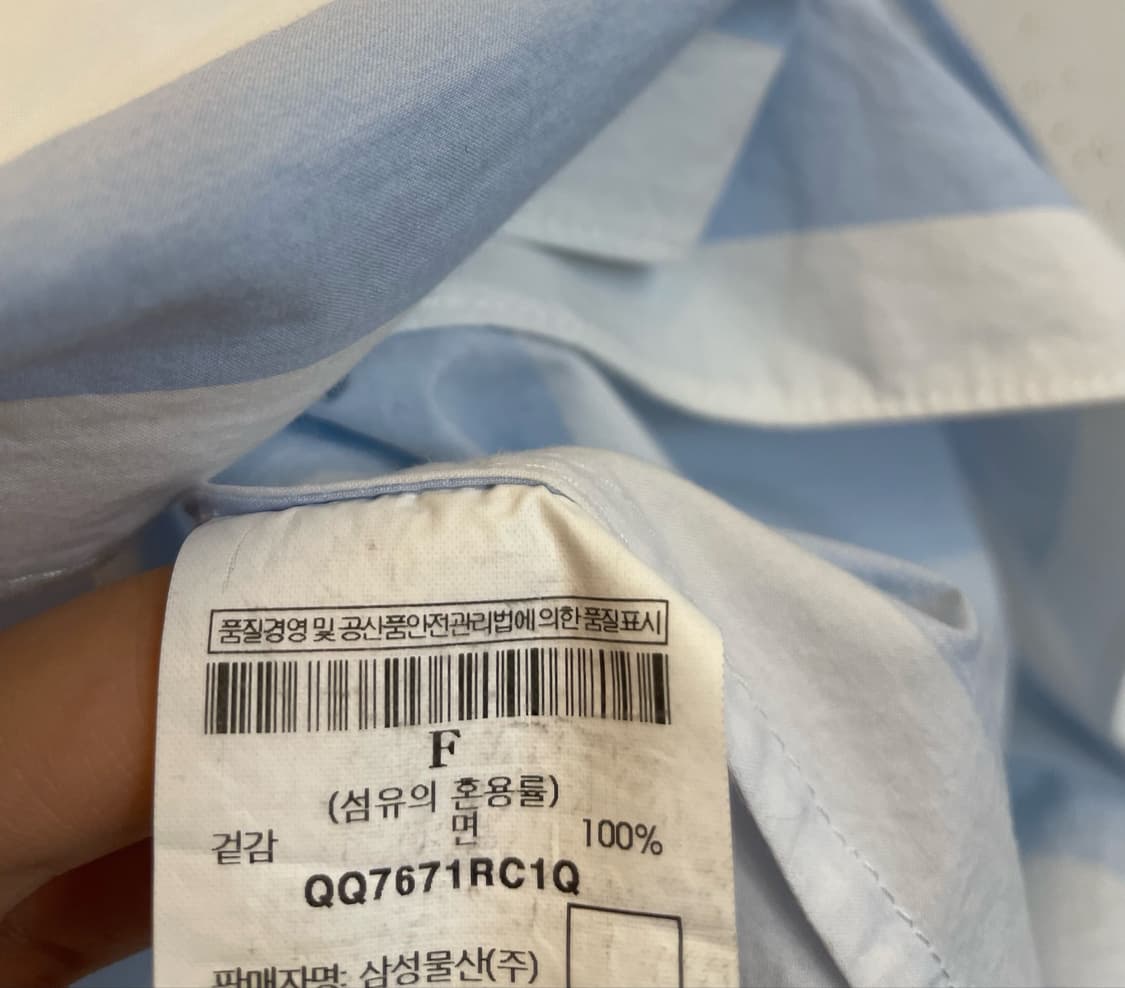 RECTO 렉토 블루스트라이프 셔츠반팔롱원피스:) 면원피스 하객룩출근룩 상품이미지4