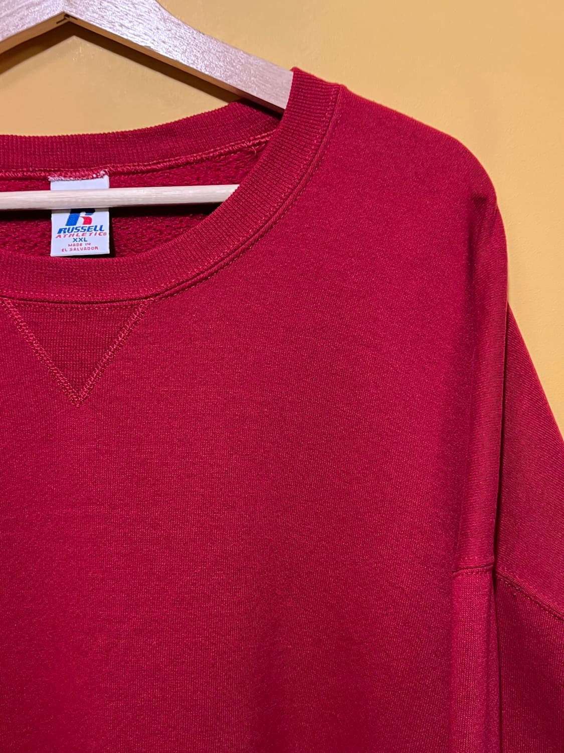 [XXL] 러셀 애슬레틱 빈티지 무지 크루넥 맨투맨 레드 상품이미지2