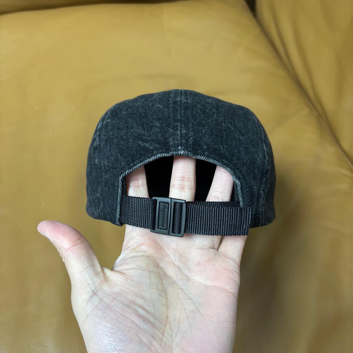 슈프림 캠프캡 모자 박스로고 데님 블랙 상품이미지7