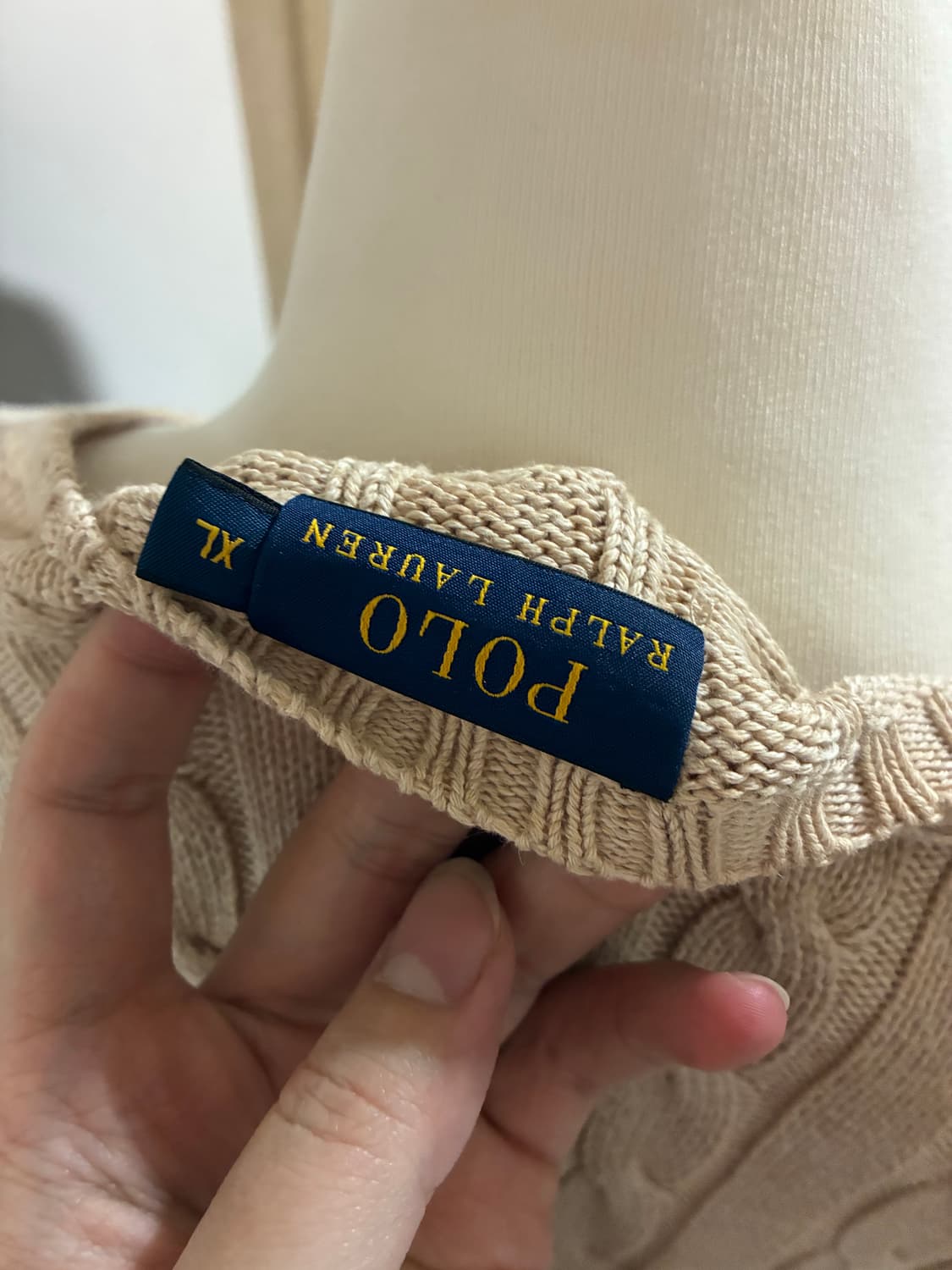 폴로 베이지 니트 상품이미지3