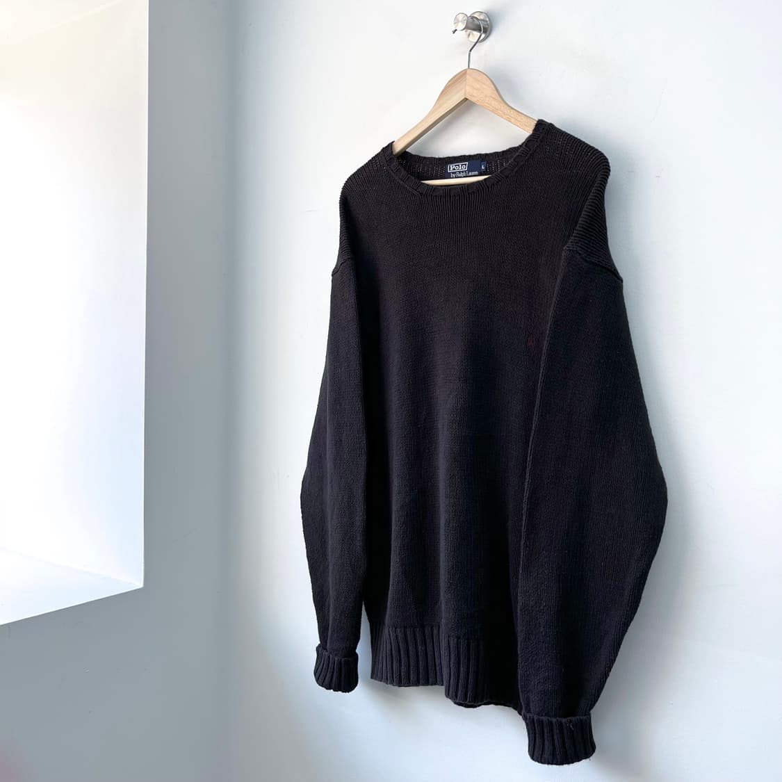 폴로 랄프로렌 제팬 라인 포니 블랙 코튼 니트 상품이미지3