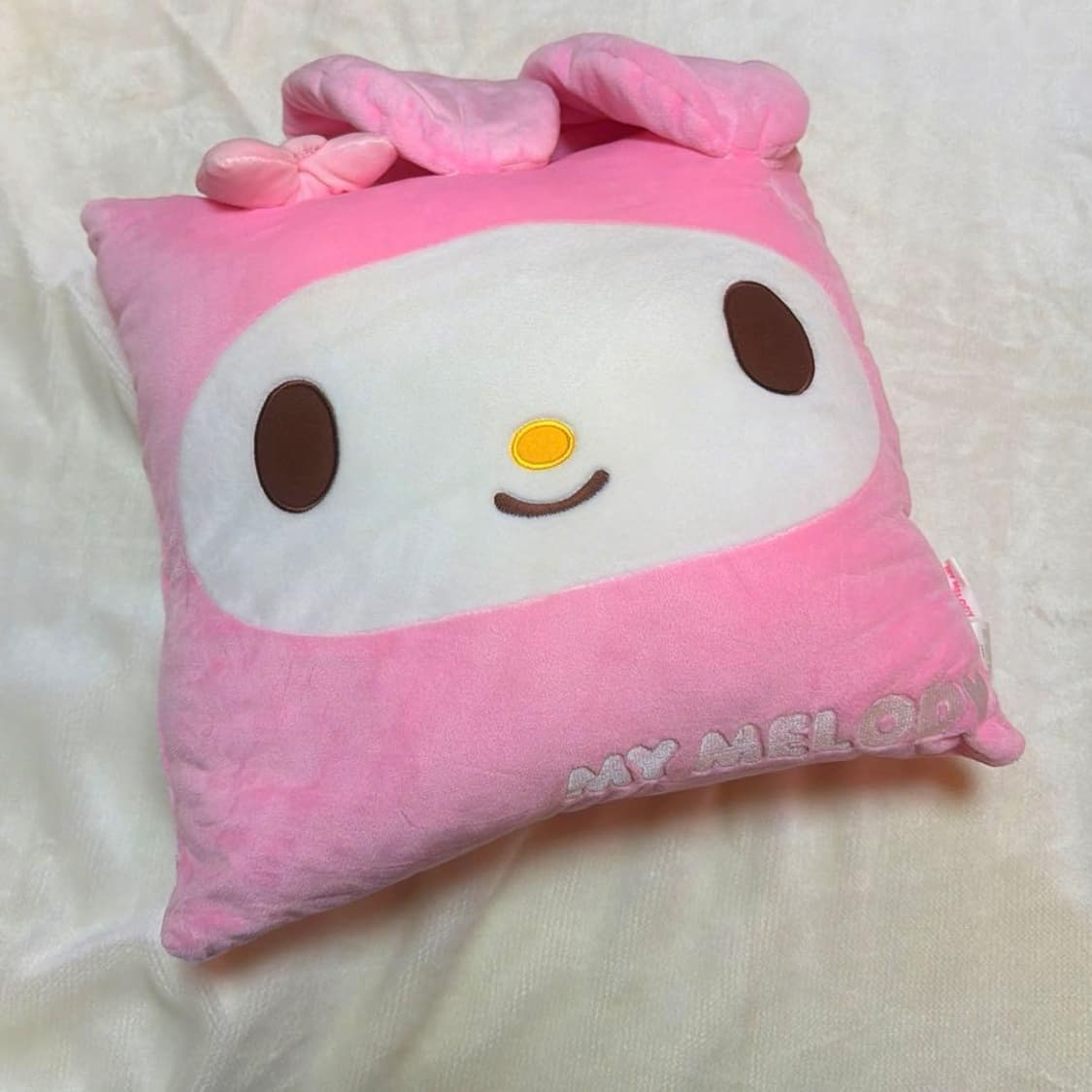 히메갸루 방꾸템 고전 마이멜로디 정사각 리본 쿠션 상품이미지1