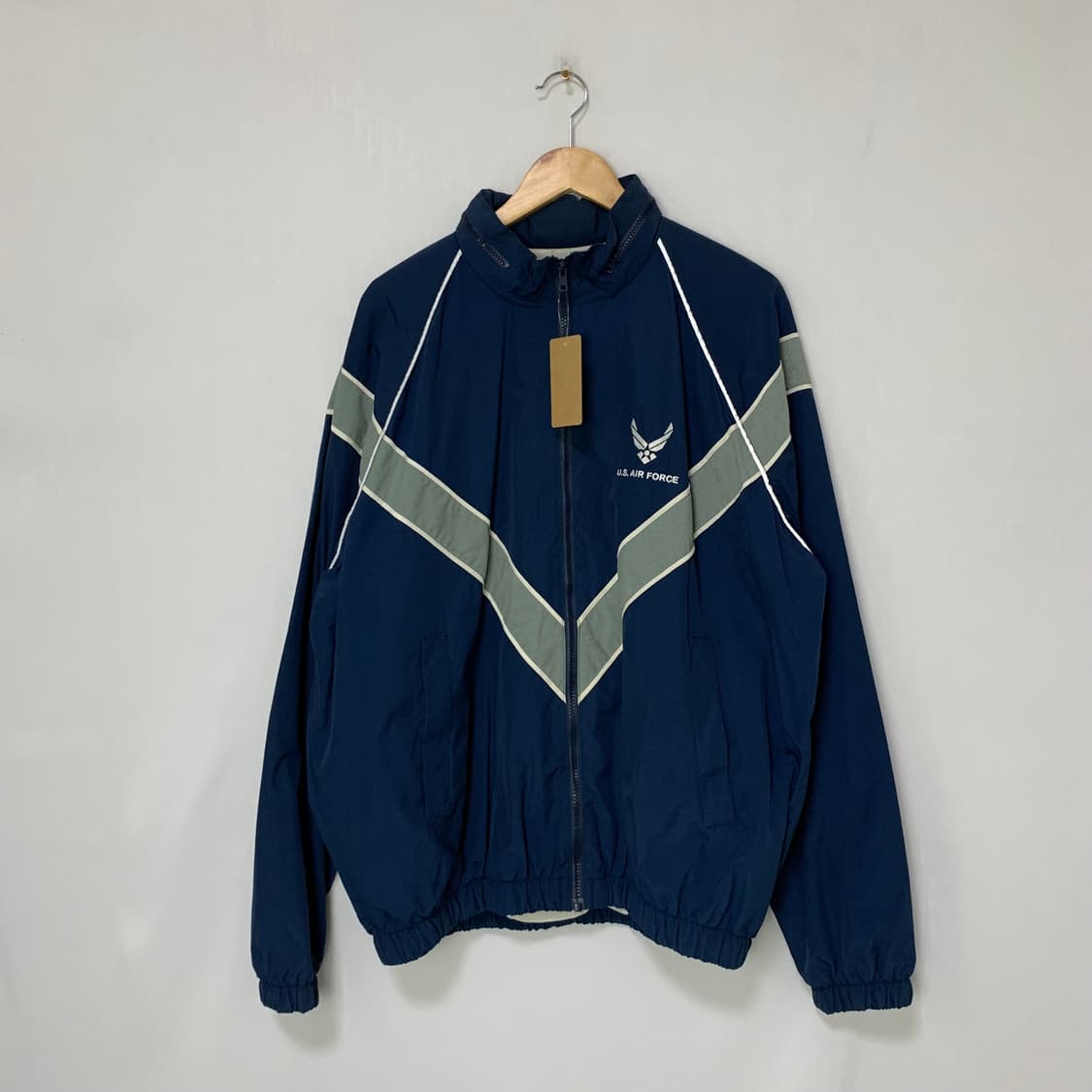 미공군 U.S. AIR FORCE 빈티지 네이비 바람막이 점퍼 네이비 L 상품이미지1
