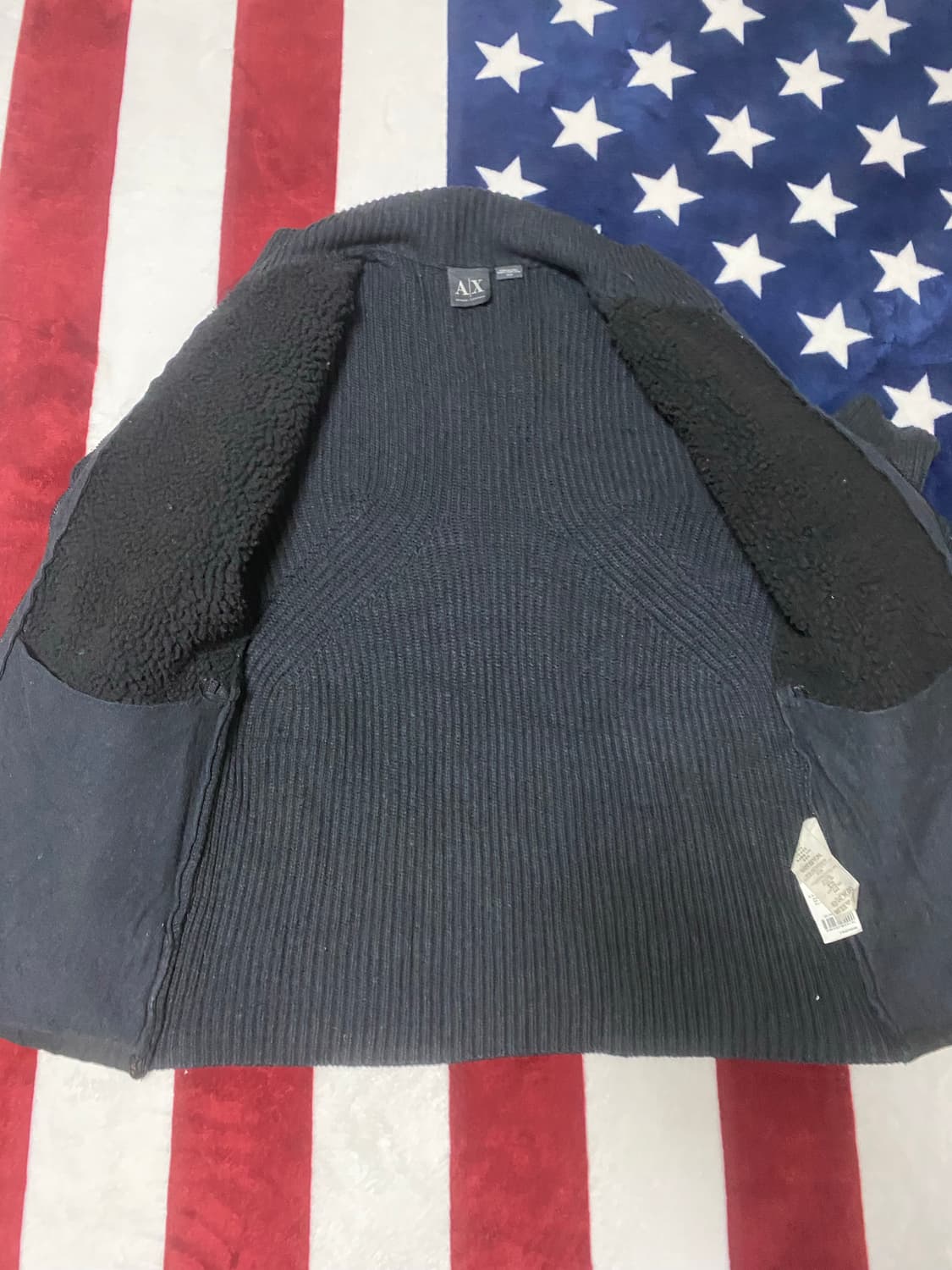 알마니 스웨이드 니트집업 상품이미지4