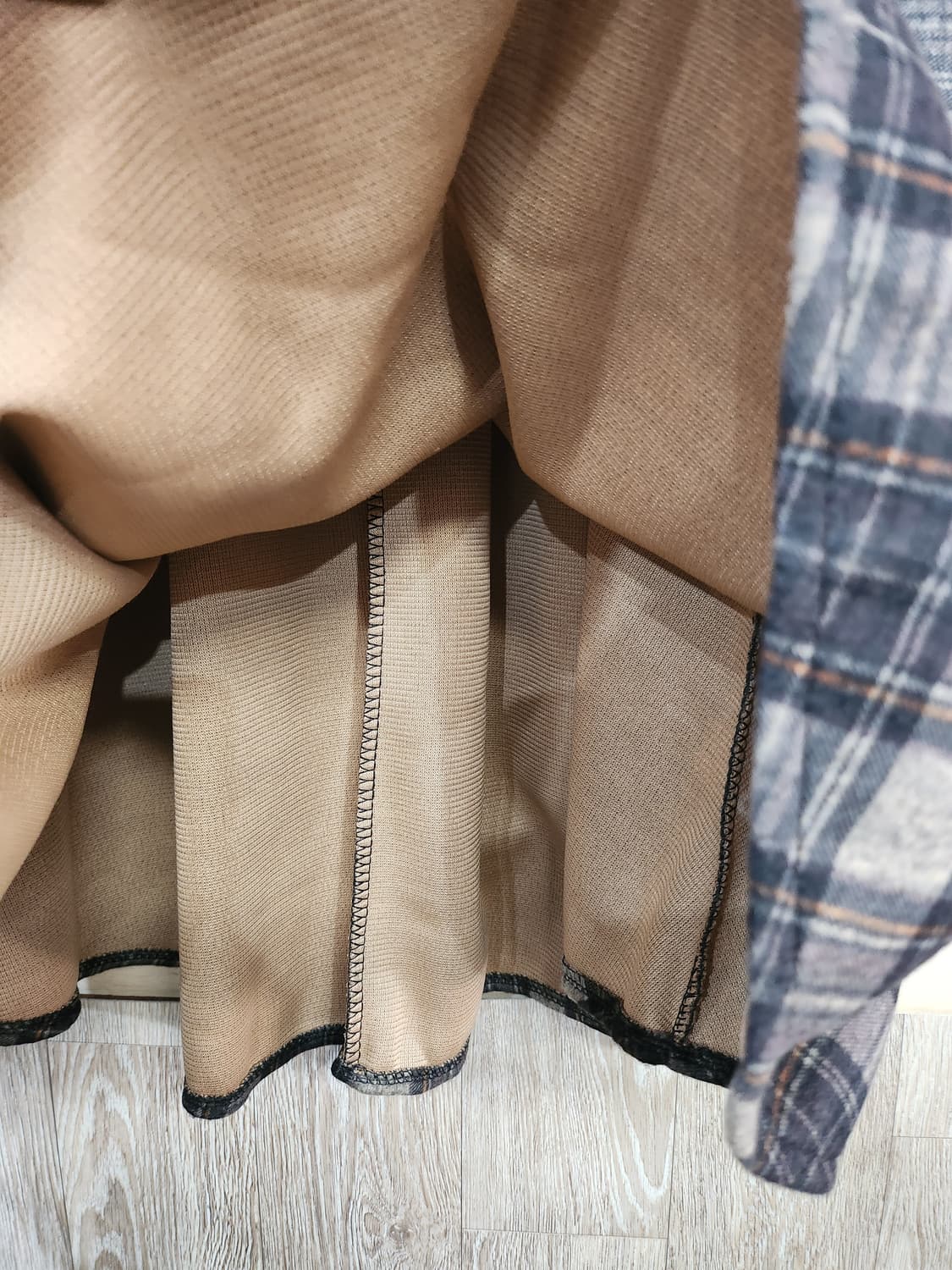 126) 체크 A라인 롱 스커트 상품이미지5