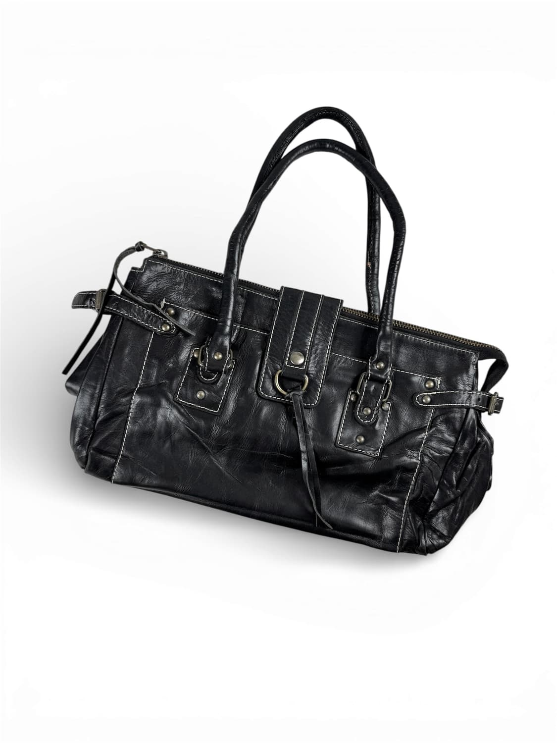 JPN 스터드 레더 토트백 상품이미지1