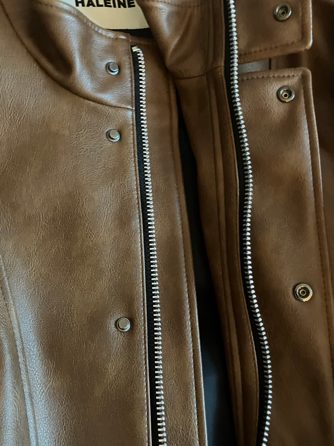 알렌느 브라운 가죽자켓 상품이미지4