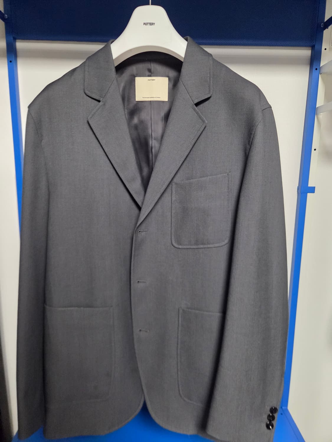 파인 울 스포츠 자켓 미드 그레이 3사이즈 판매합니다. 상품이미지1