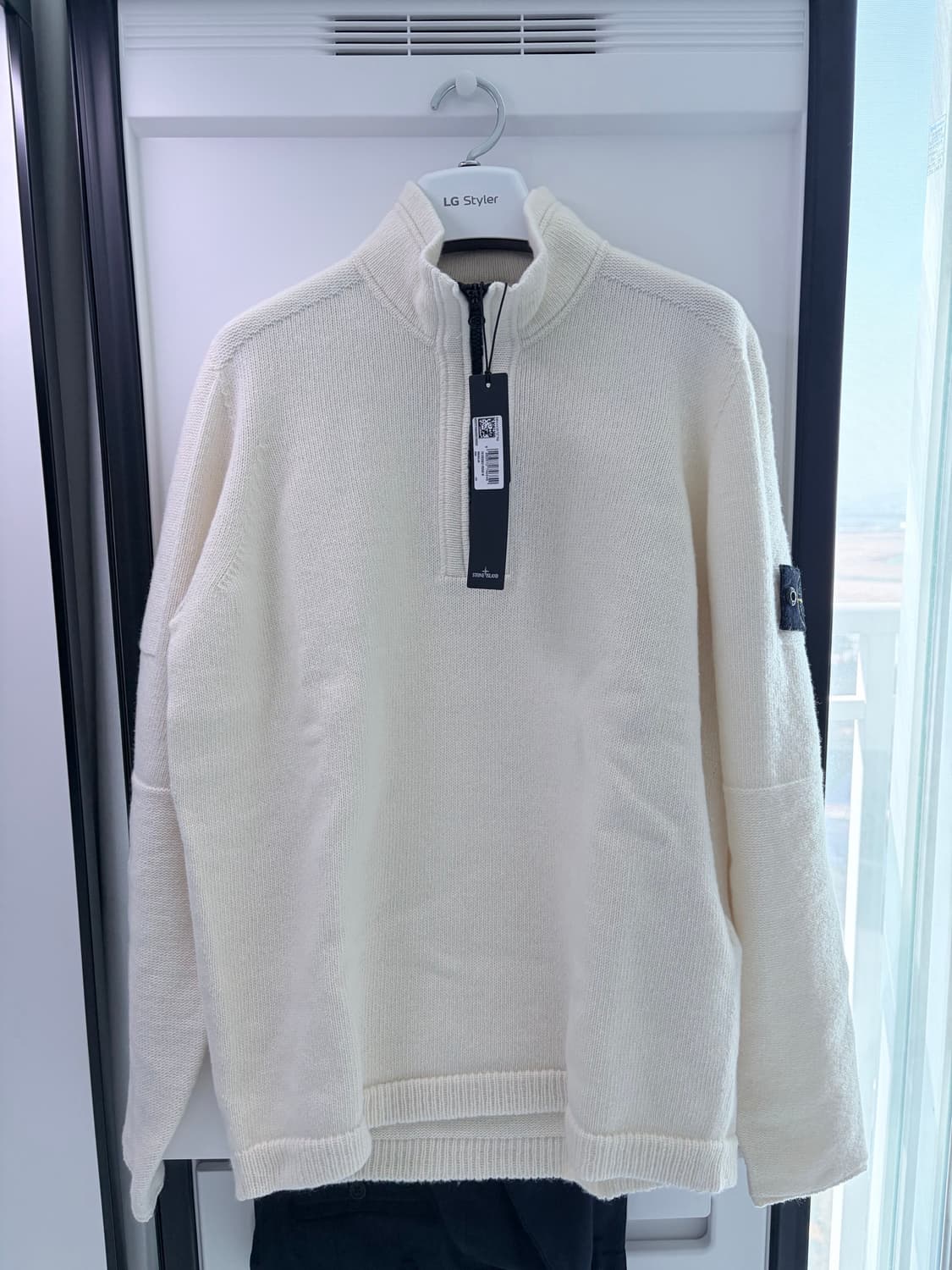 [M] 스톤아일랜드 울 니트 반집업 상품이미지1