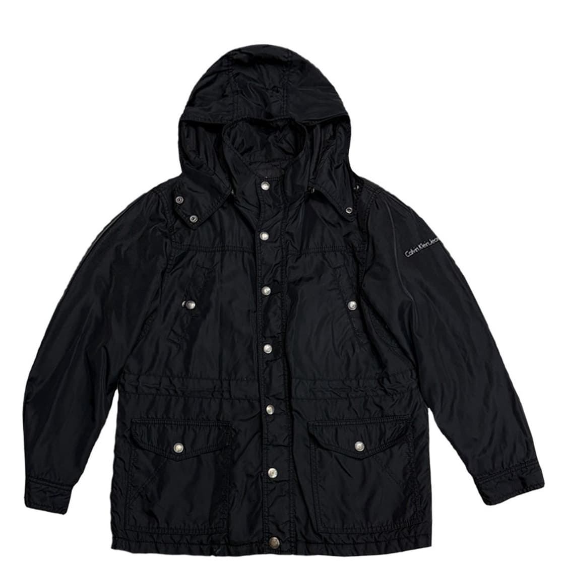 CALVIN KLEIN 블랙 후드 바람막이 자켓 L 상품이미지1