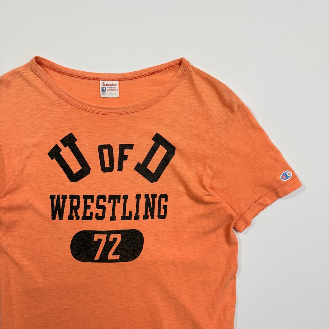 [50s 복각] Champion U of D 1/2 T-shirt 상품이미지3