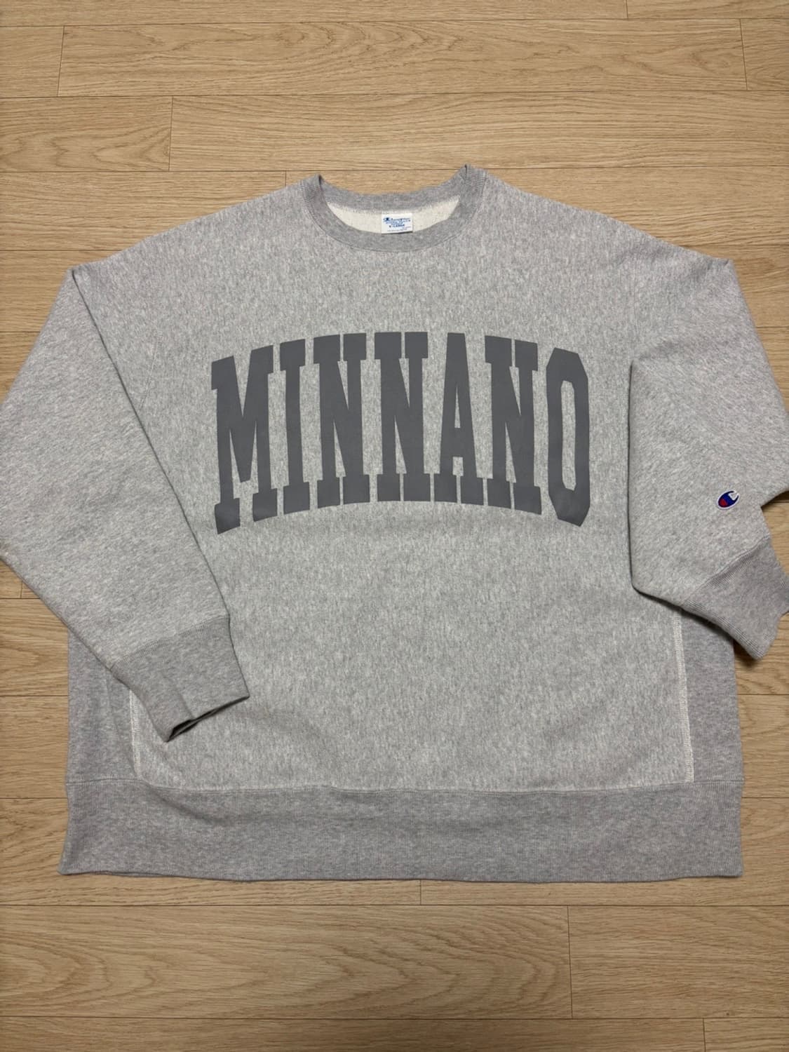 빔즈 x 민나노 x 챔피온 24aw 스웻셔츠 그레이 XL 상품이미지1