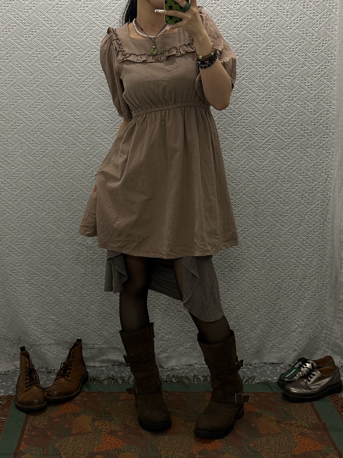 빈티지 모리 프로방스 레이스 퍼프 베이비돌 원피스 K0120 상품이미지2