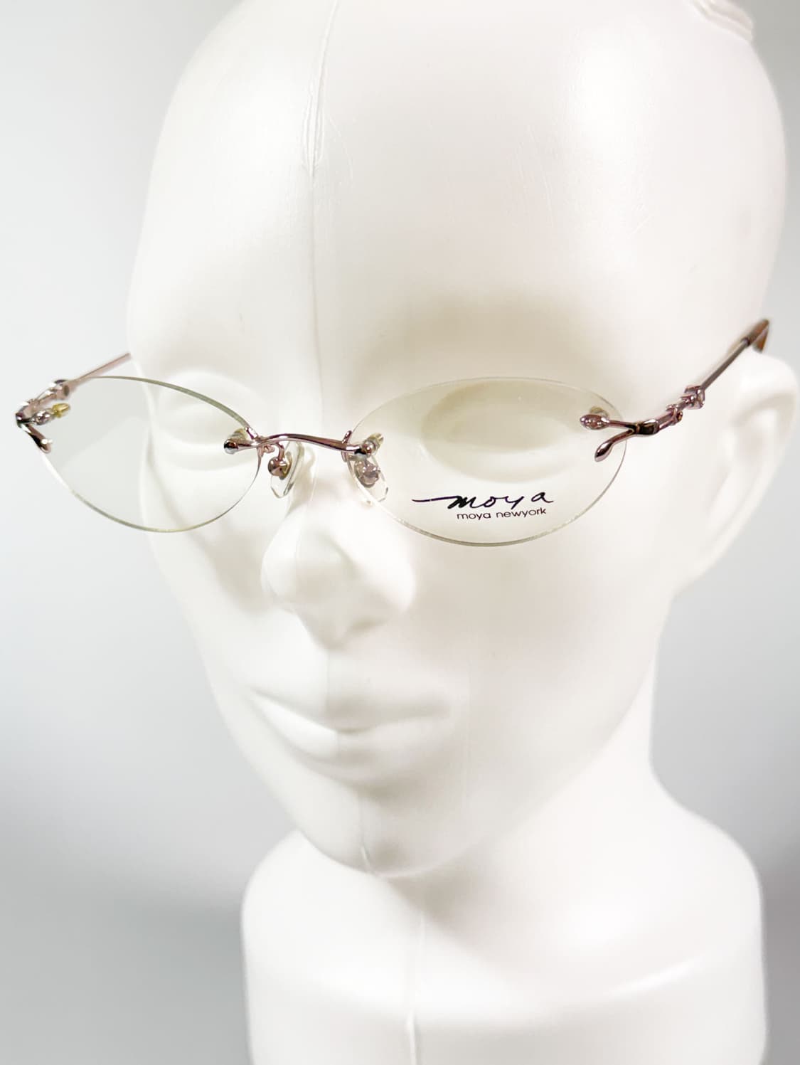 MOYA NEW YORK 오벌 무테 프레임 빈티지 안경 상품이미지8