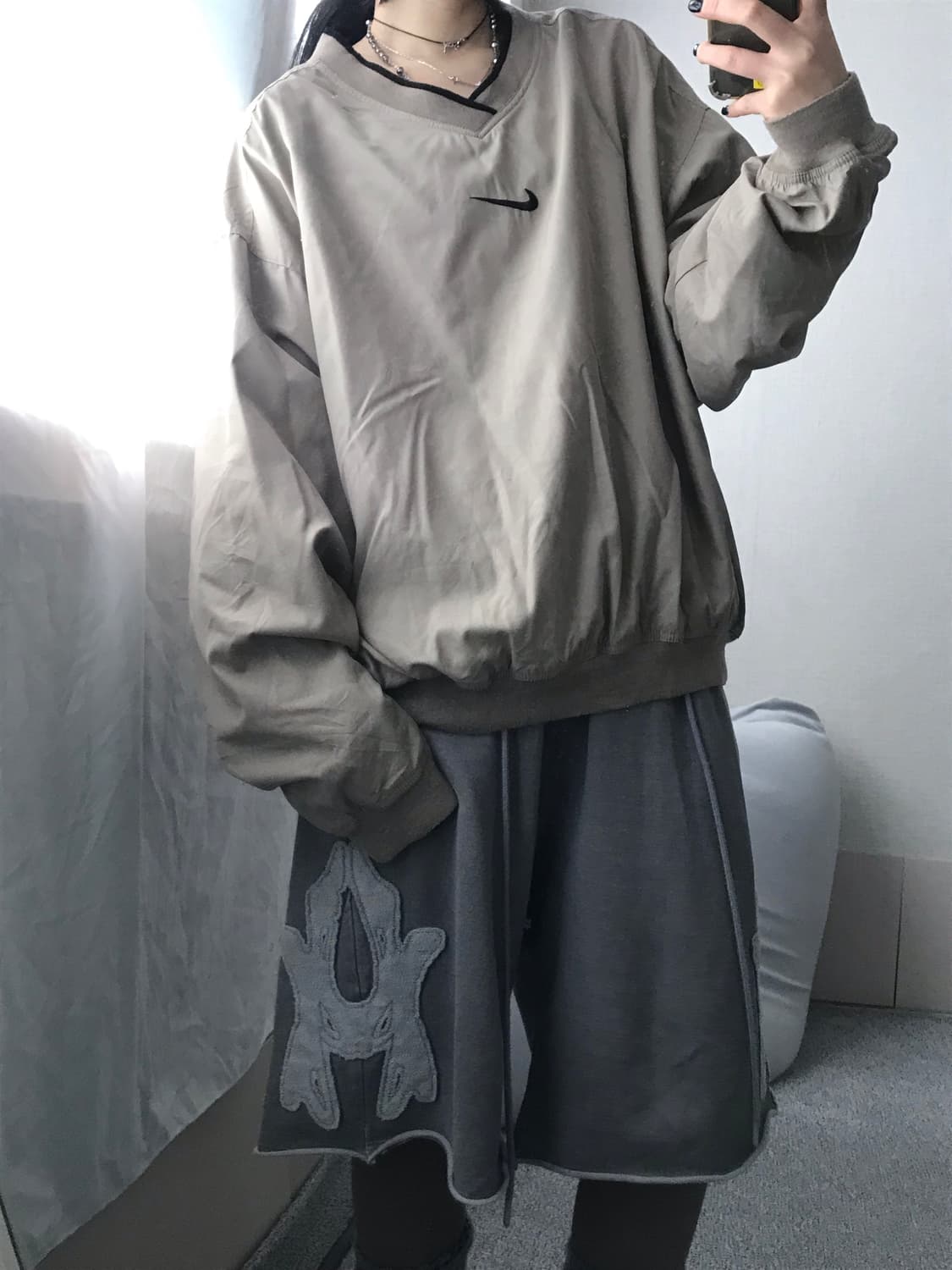 나이키 00s 베이지 오버핏 웜업 상품이미지6