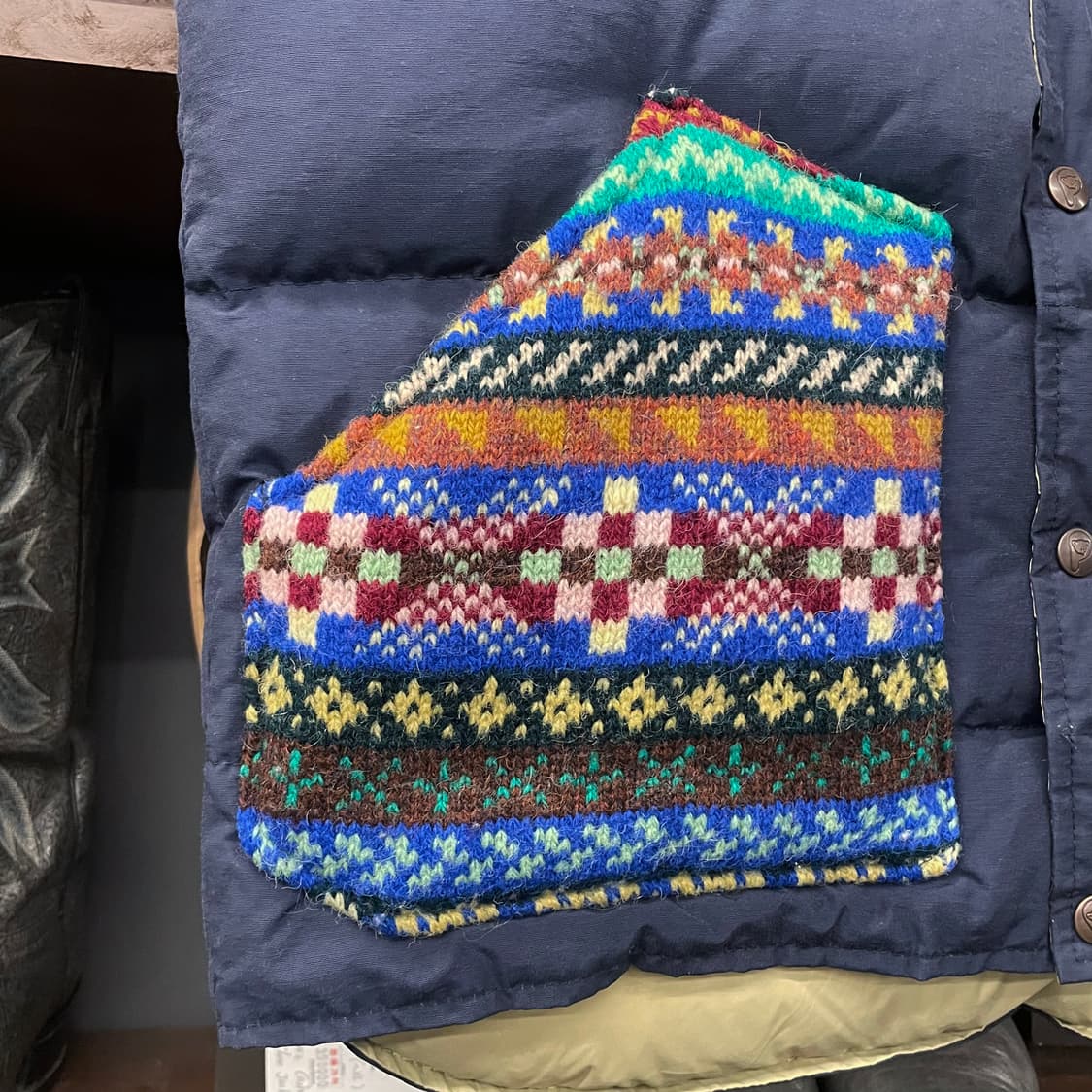 펜필드X제이미슨 페어 아일 울 다운 조끼 패딩 상품이미지5