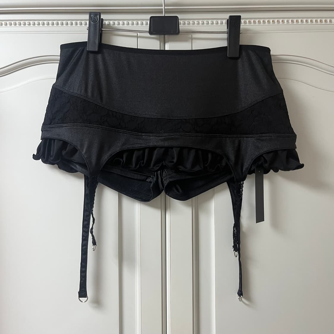 Lace garter skirt 블랙 M 상품이미지4