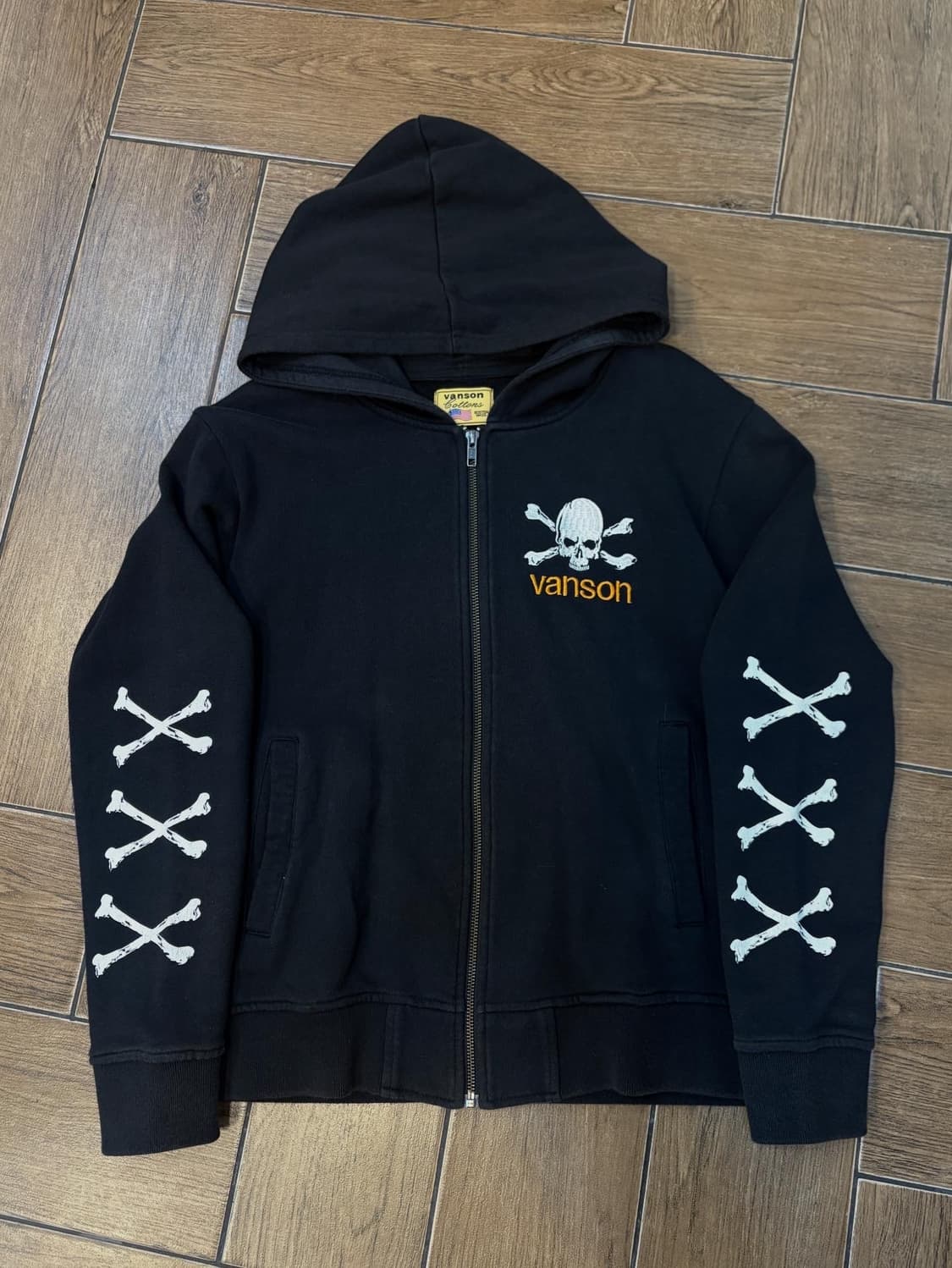 Vanson Skull Printing Hood Zip-Up 상품이미지8
