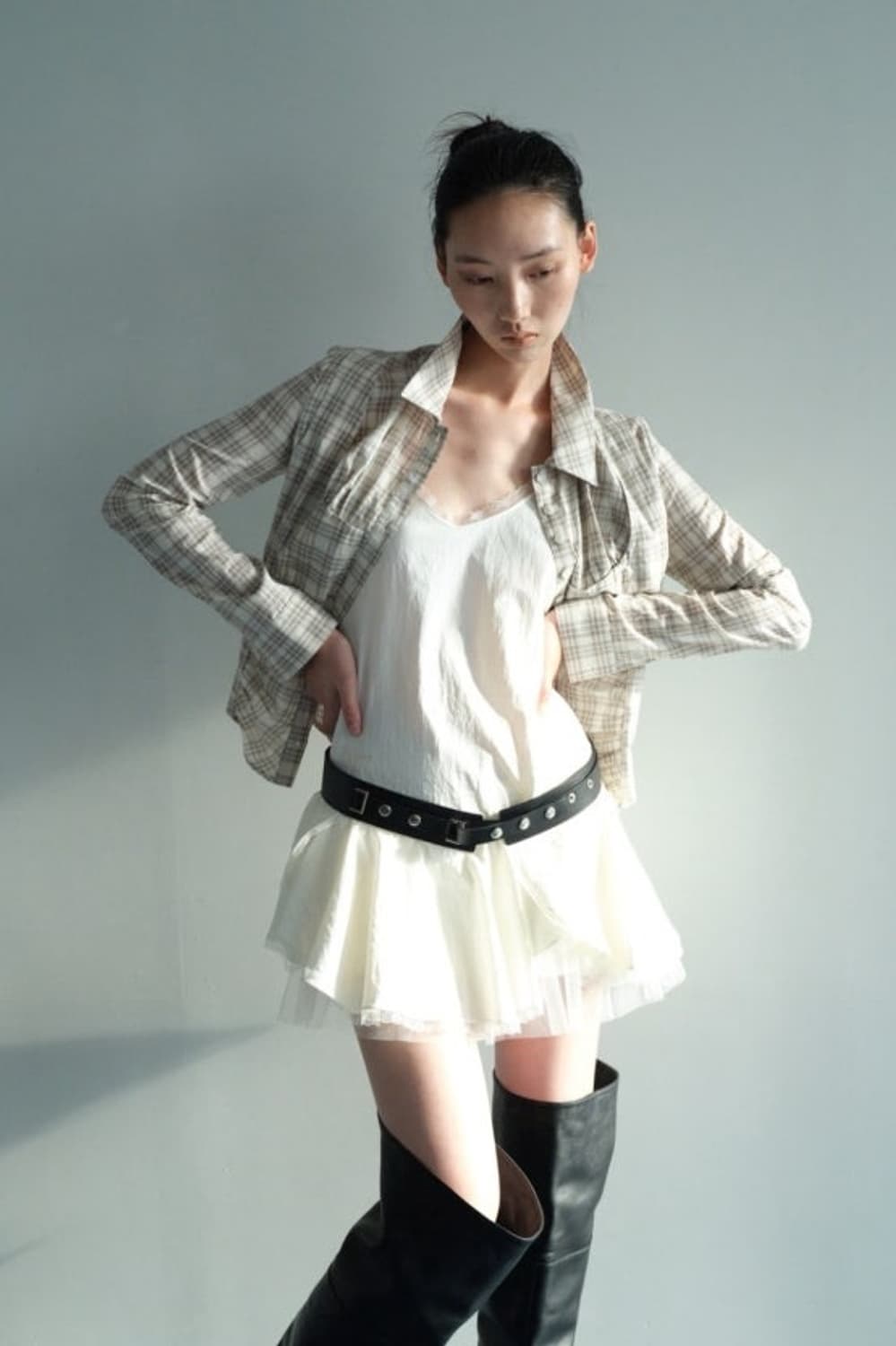 세릭 레이스 프릴 미니 원피스 상품이미지4