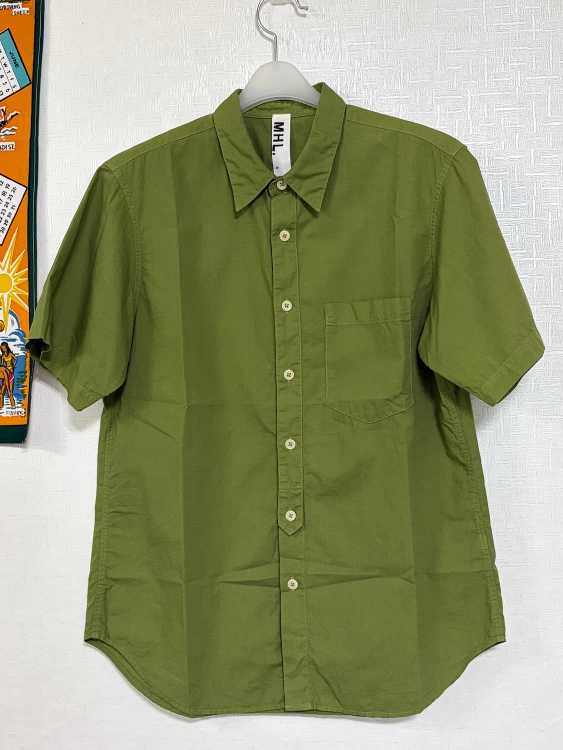 MHL green pocket shirts S size 상품이미지1