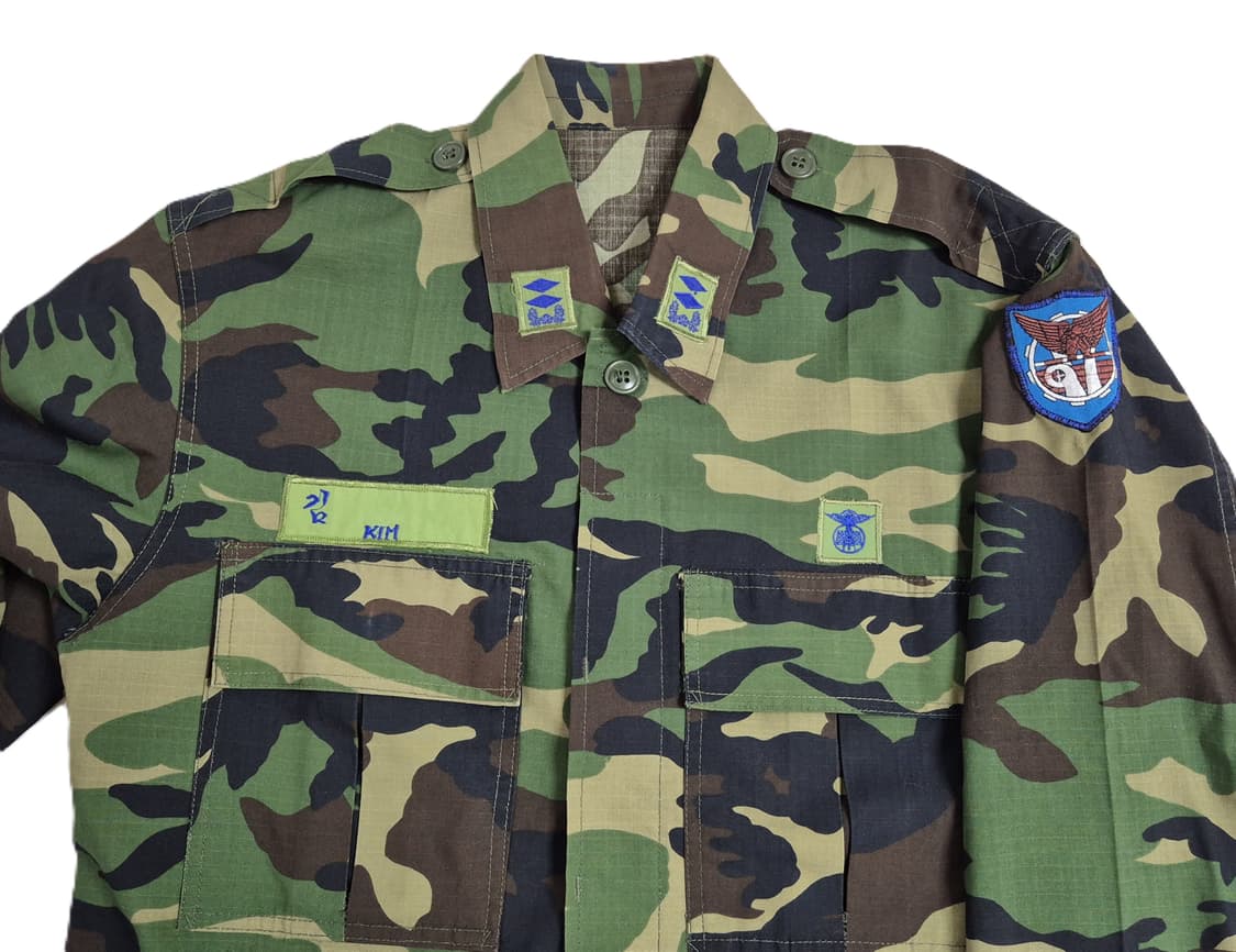 공군 구형 91비행전대 시설 중위 초기형 하계 전투복 상의 자켓 (L) 상품이미지7