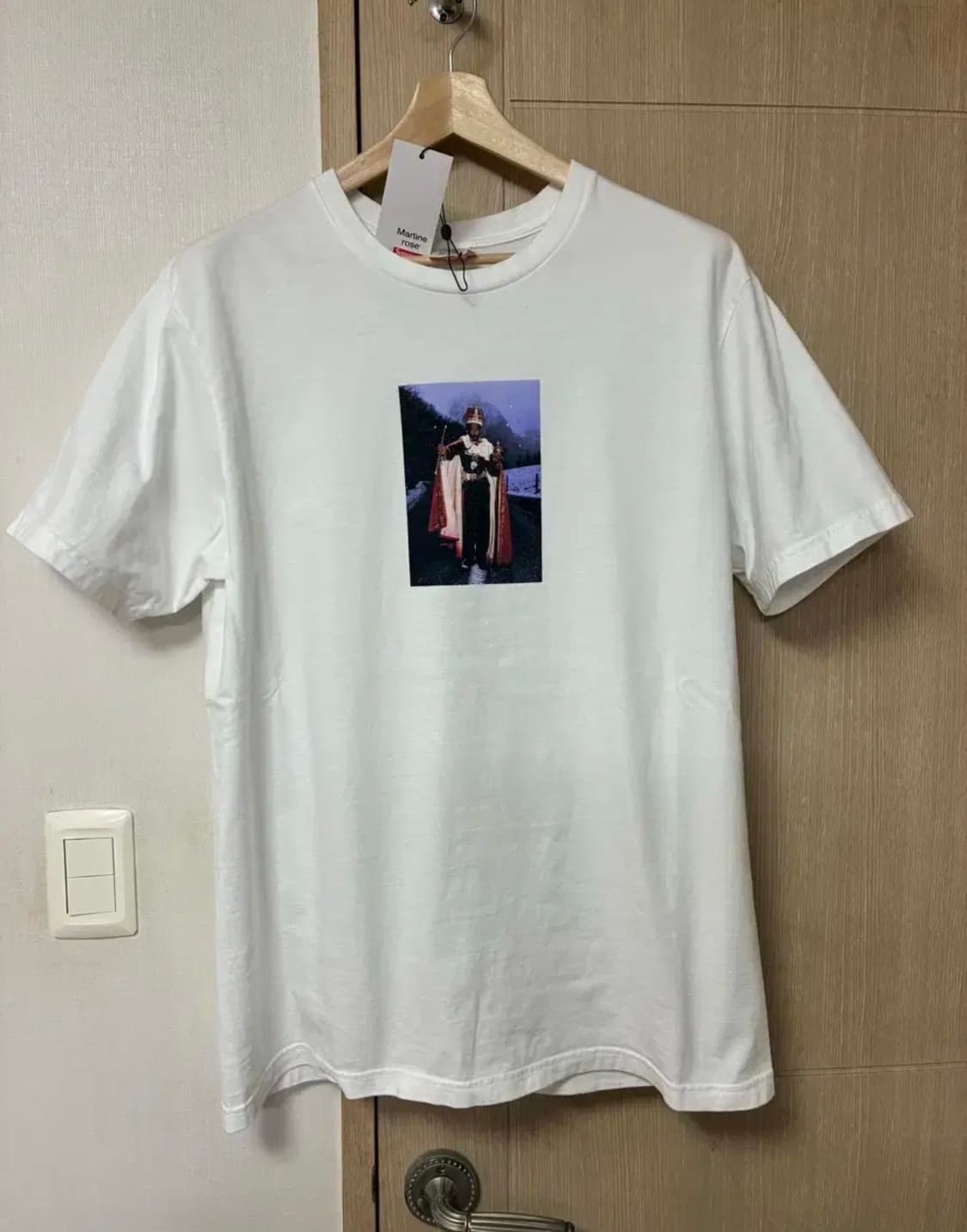 [L]슈프림x마틴로즈 리 스크래치 페리 티셔츠 화이트 상품이미지1