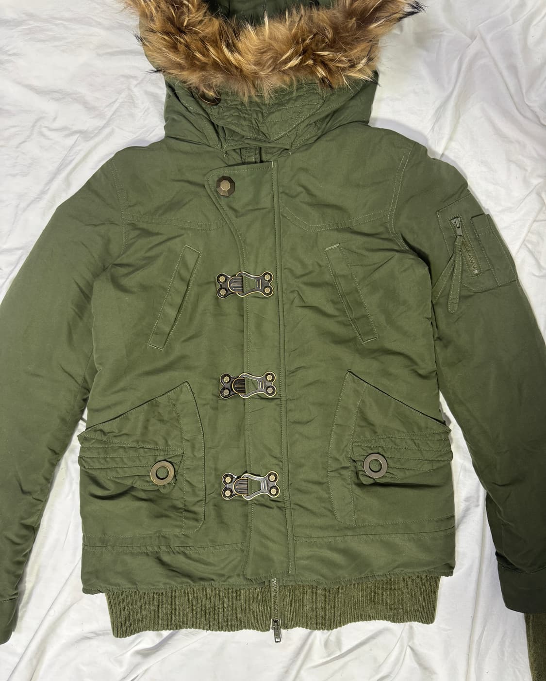 Sly n3b 라쿤 퍼 밀리터리 후드 파카 y2k lgb goa  상품이미지6