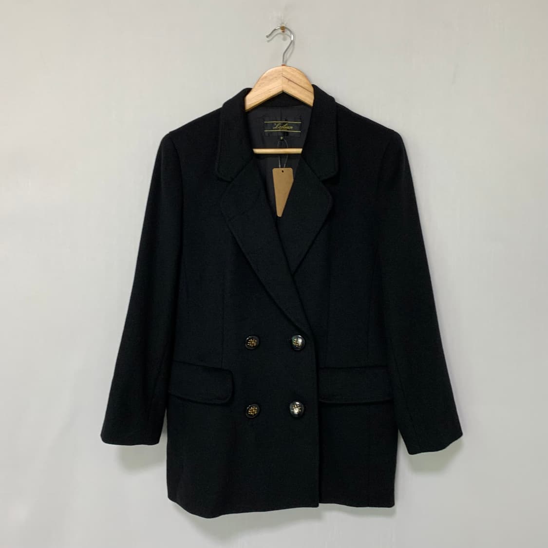 jpn 일본 빈티지 Lolian 블랙 더블 버튼 자켓 캐시미어 100% 상품이미지1